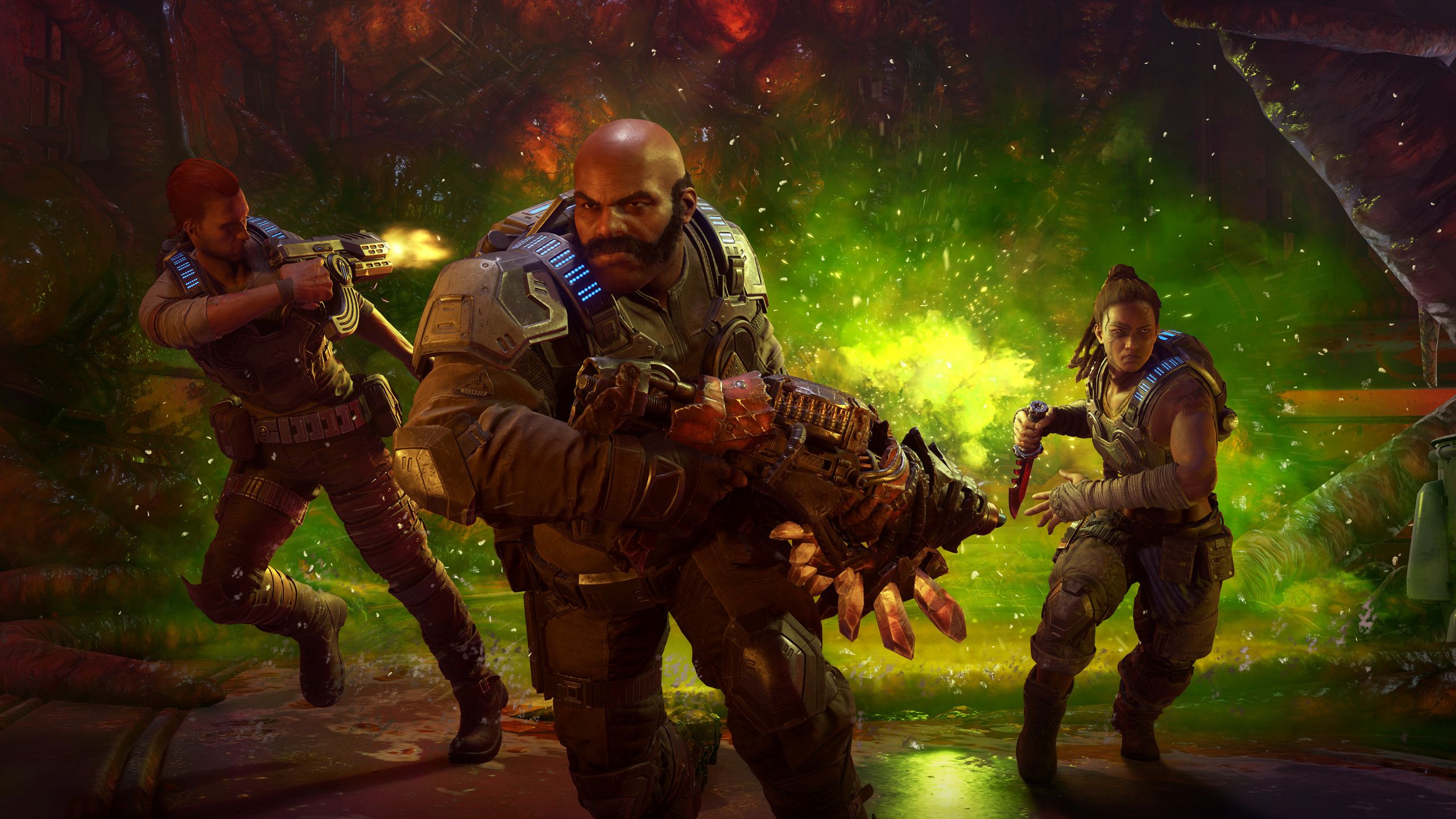 Soldati Gears of War in battaglia, 2560x1440 2K QHD, PC