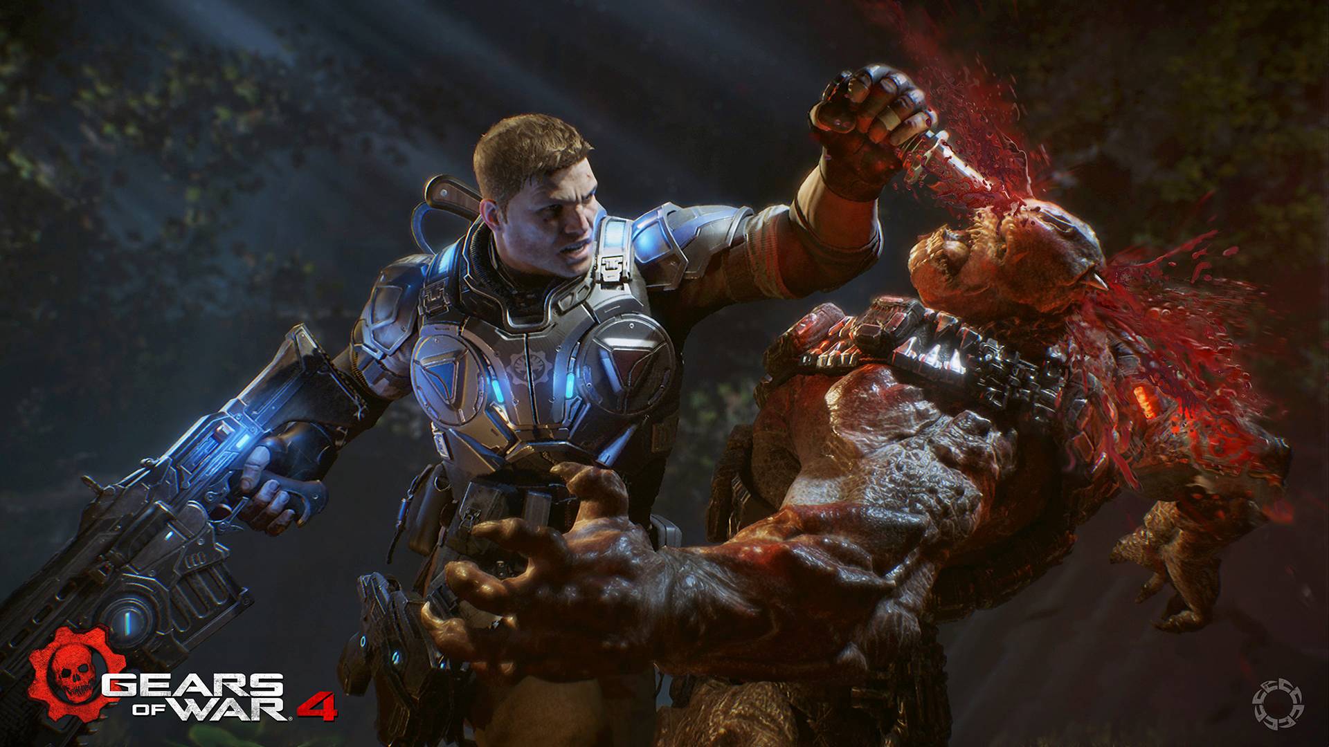 Soldato combatte mostro Gears of War, 1920x1080 1080p, Desktop