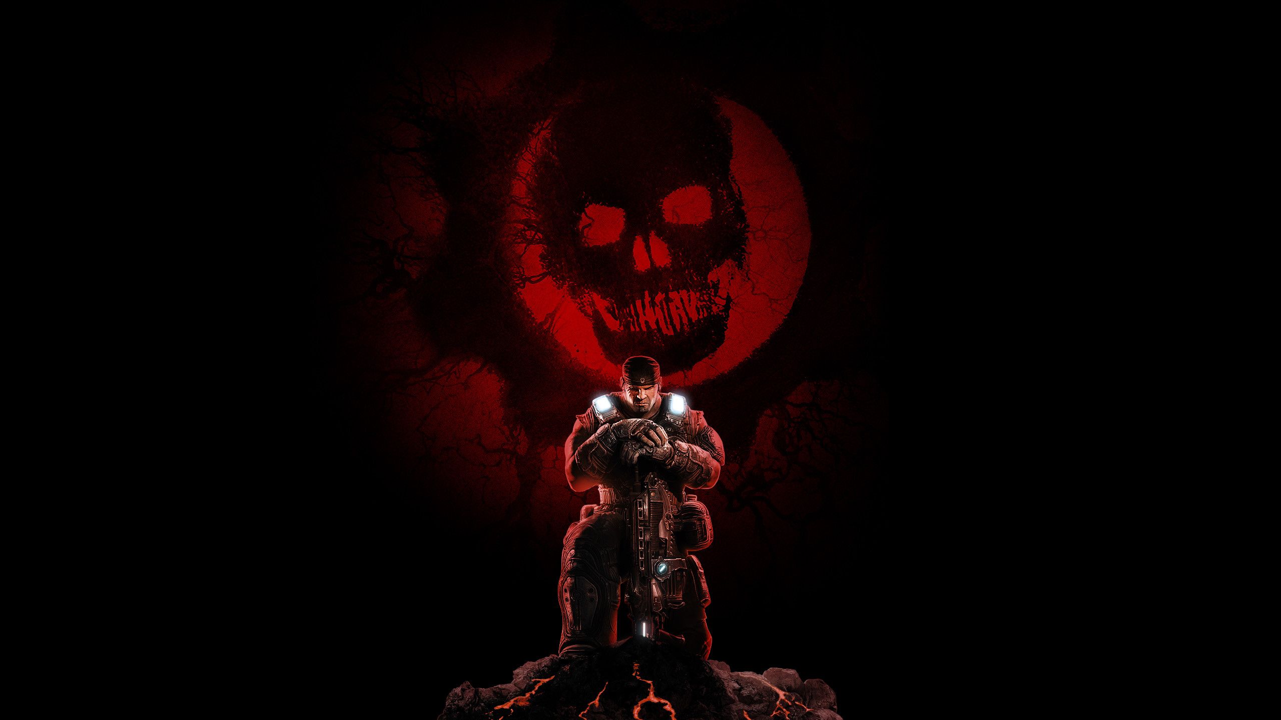 Gears of War teschio rosso, 2560x1440 QHD, Laptop