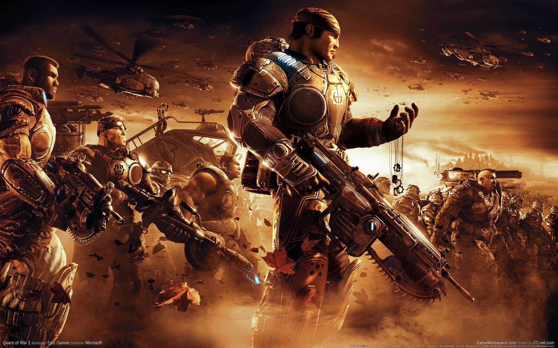 Soldati Gears of War armati, 1920x1200 Full HD+, PC