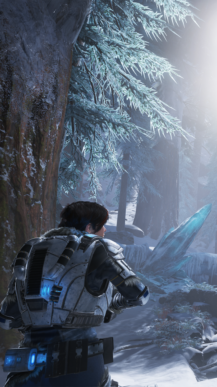 Soldato Gears of War 5 foresta, 750x1334 Verticale, Mobile