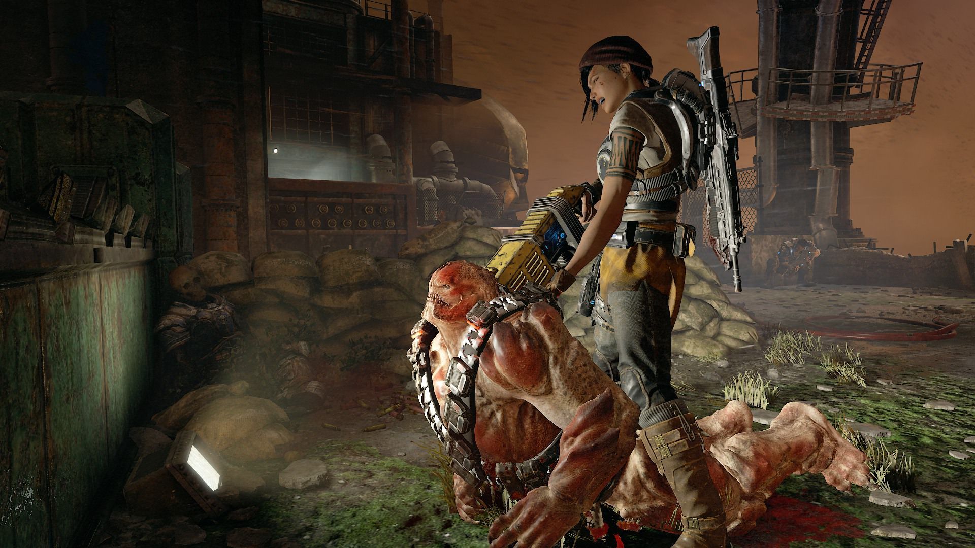 Gears of War personaggio con motosega, 1920x1080 Full HD 1080p, Laptop