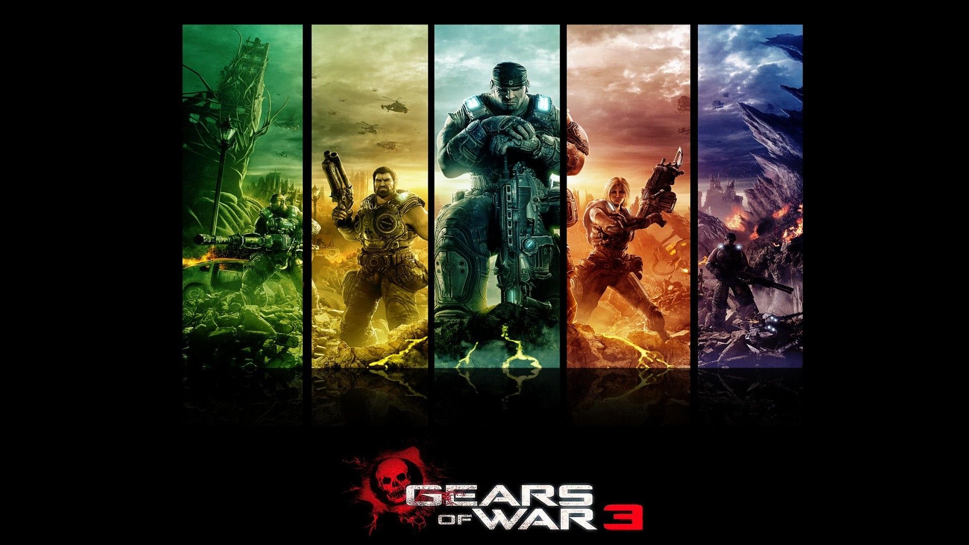 Gears of War 3 personaggi, 1920x1080 Full HD 1080p, Desktop
