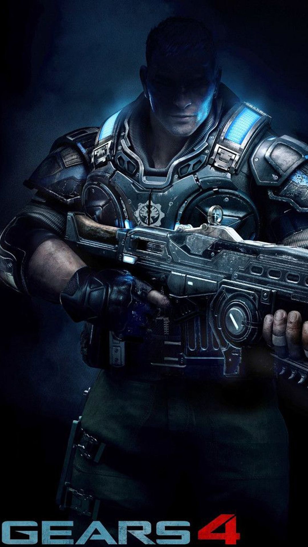 Soldato con arma, Gears 4, 1080x1920 Verticale, Mobile