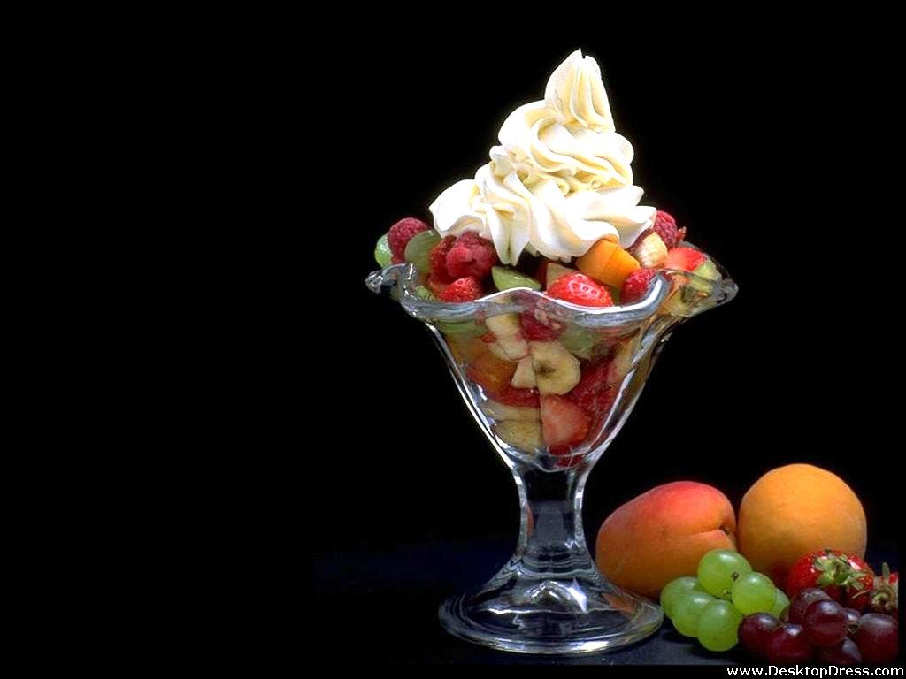 Coppa gelato con frutta fresca, 1024x768 HD, Desktop