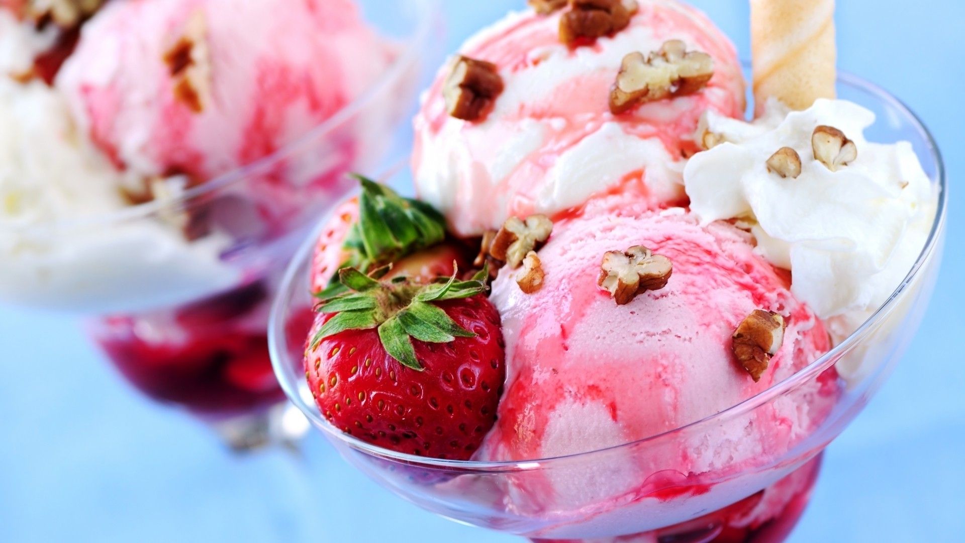 Gelato fragola con noci, 1920x1080 1080p, Desktop