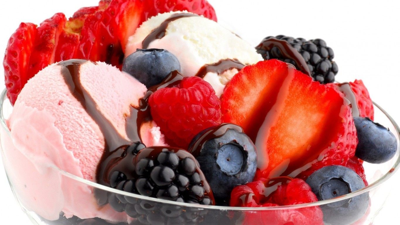 Gelato con frutti di bosco misti, 1366x768 HD, Desktop