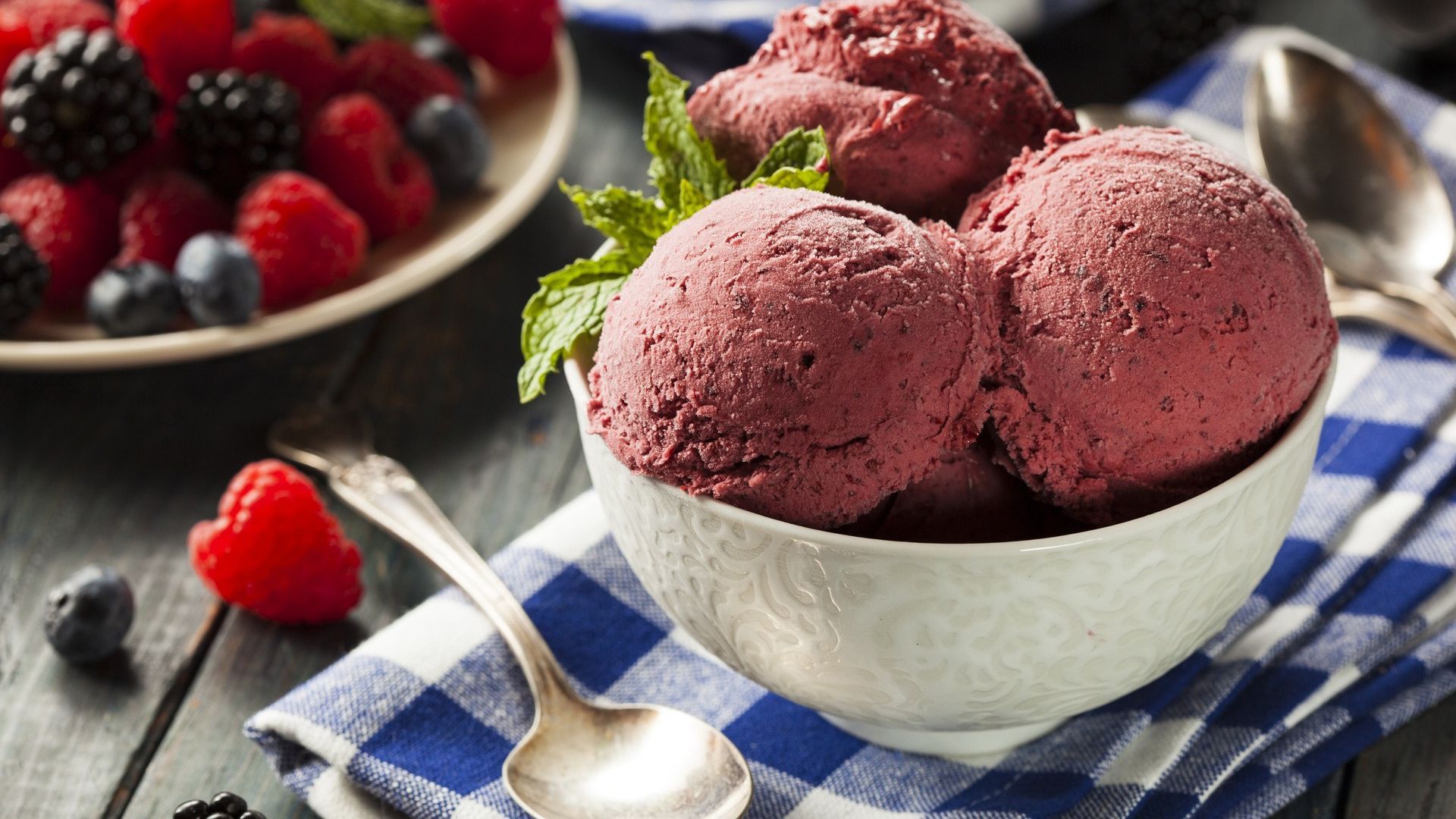 Gelato ai frutti di bosco con bacche, 1920x1080 Full HD 1080p, PC