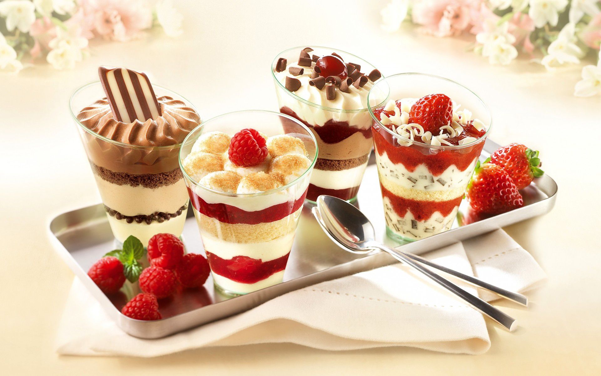 Coppette gelato con frutti di bosco, 1920x1200 Full HD+, Desktop