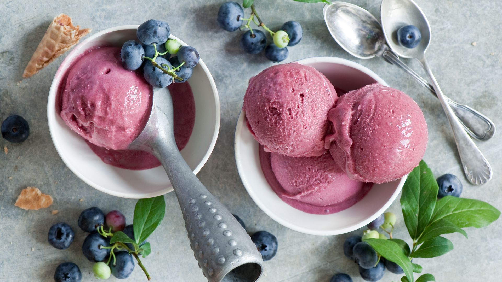 Gelato mirtillo con frutti, 1920x1080 Full HD, Laptop