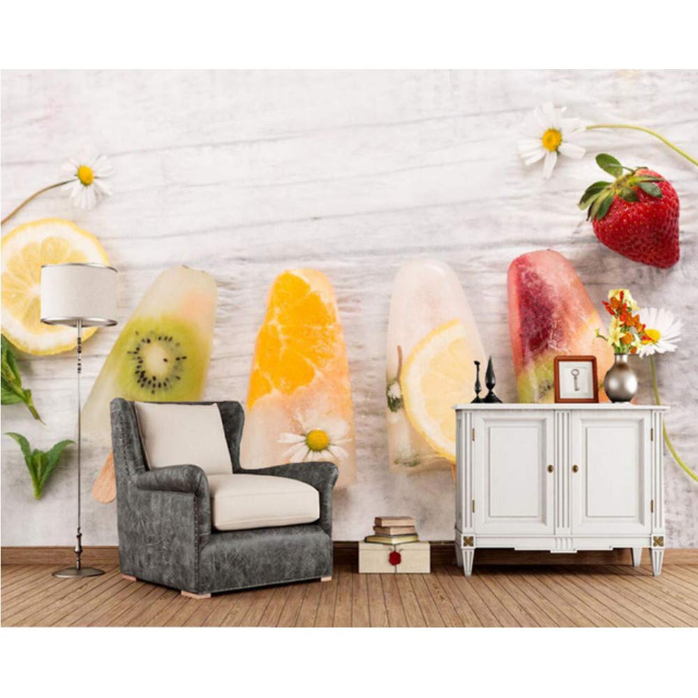 Ghiaccioli frutta murale legno chiaro, 1000x1000 HD, PC