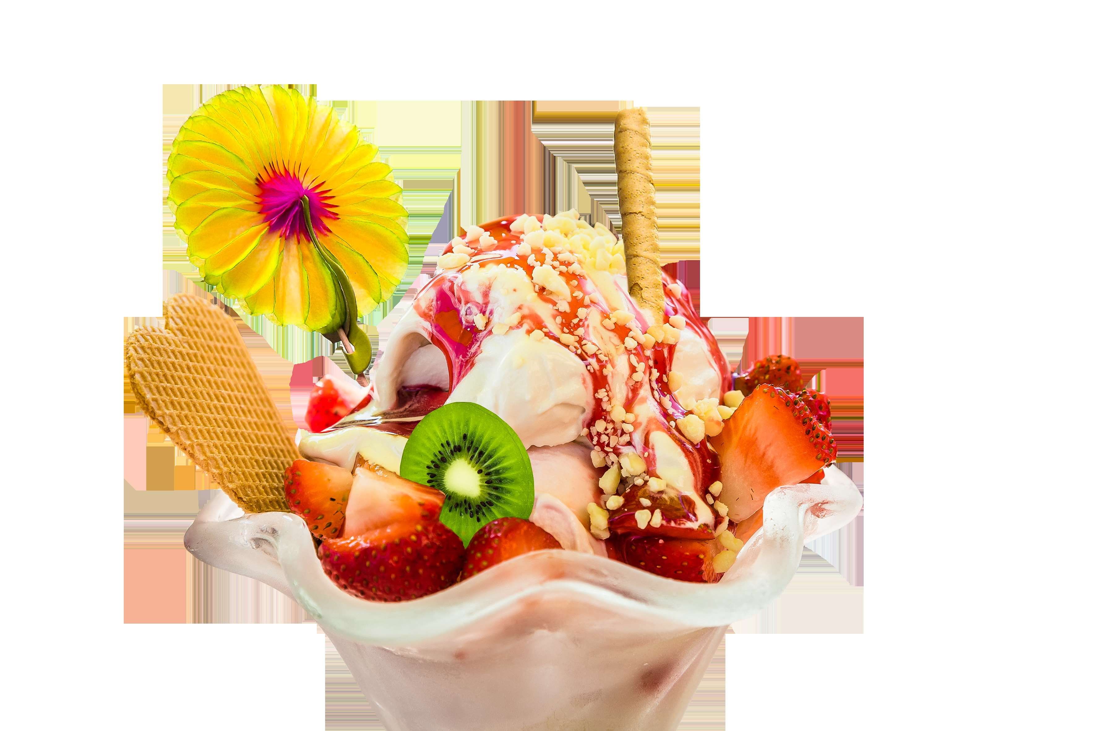 Coppa gelato con frutta fresca, 3543x2362 2K+, Monitor Gaming
