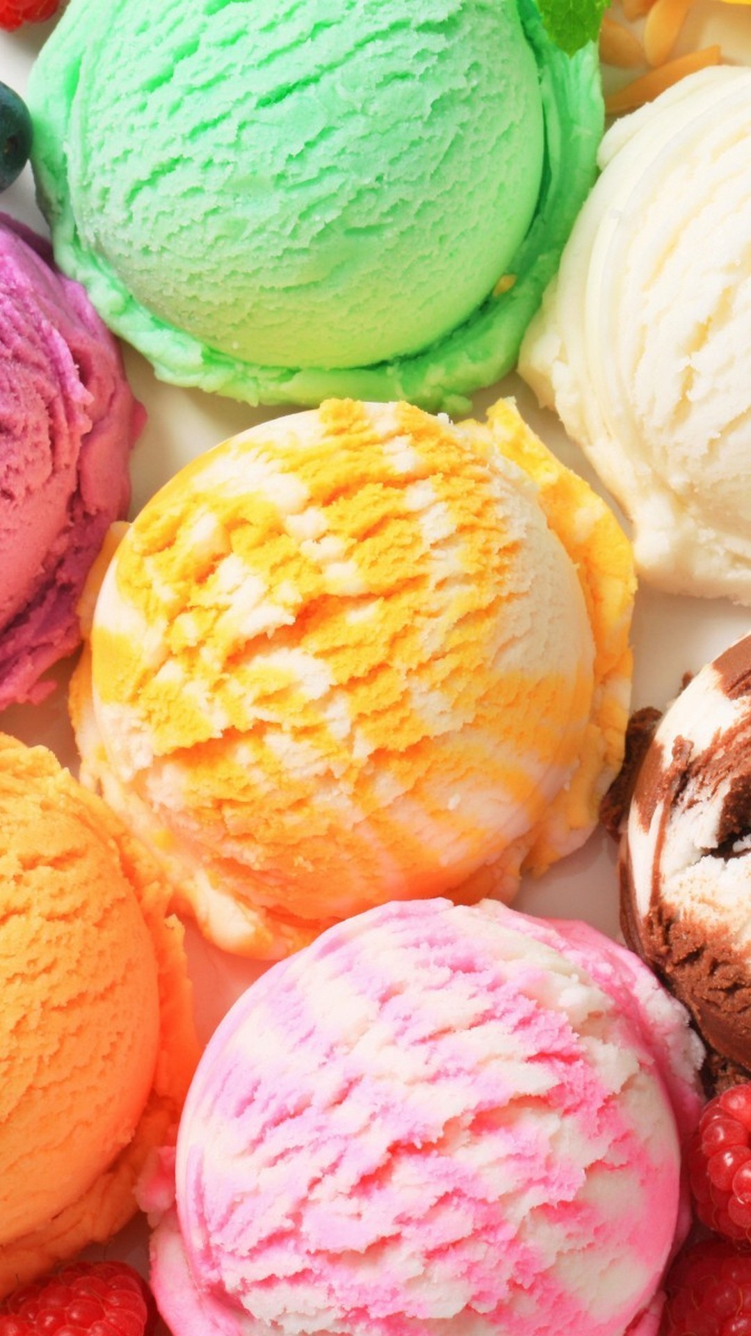 Palline di gelato colorate, 1080x1920 Full HD Verticale, iPhone
