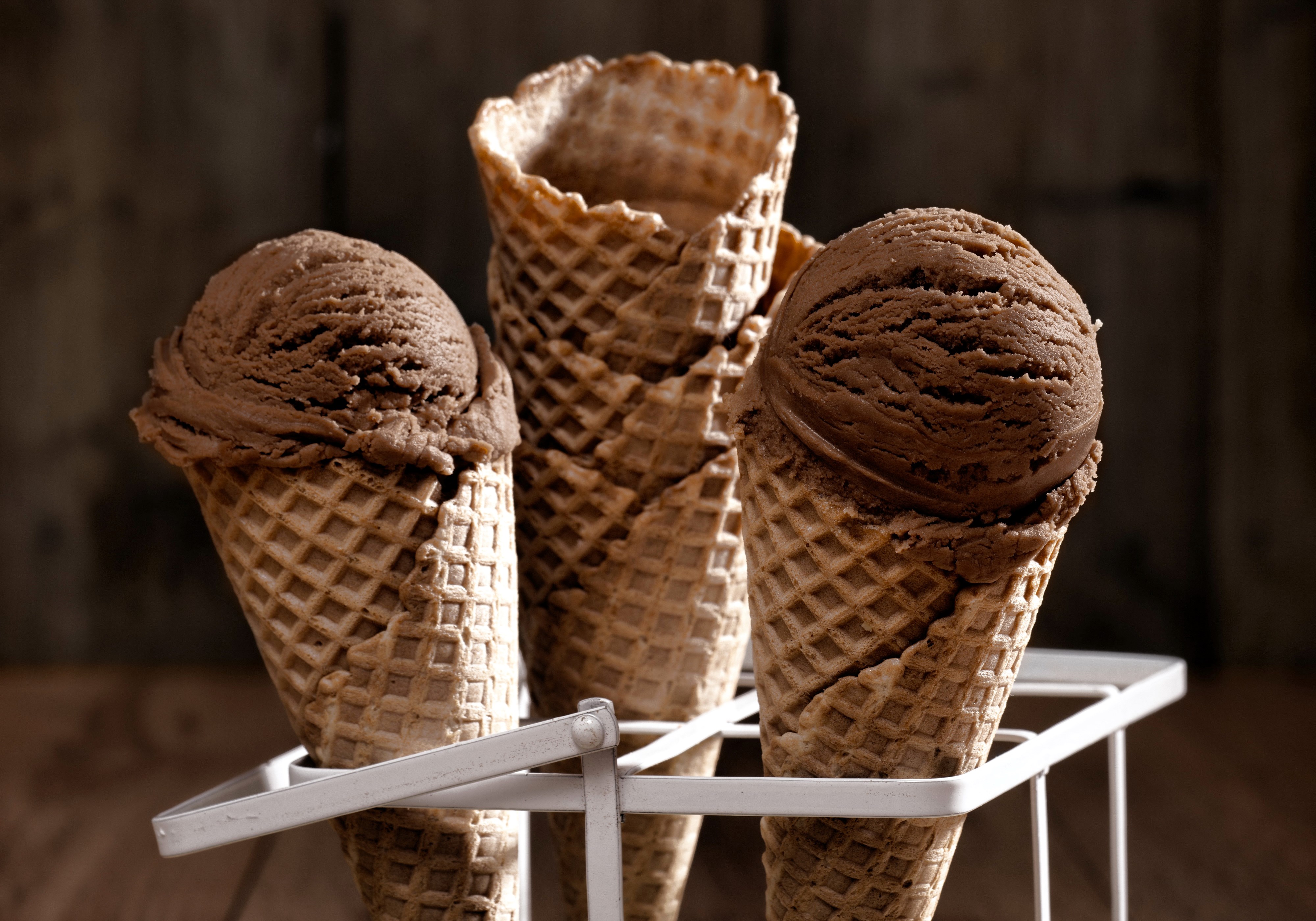 Coni gelato al cioccolato, 4000x2800 Ultra HD, 4K TV