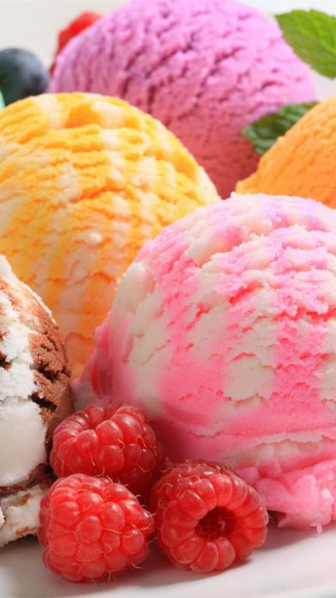 Palline di gelato colorate, 1080x1920 Verticale, Telefono