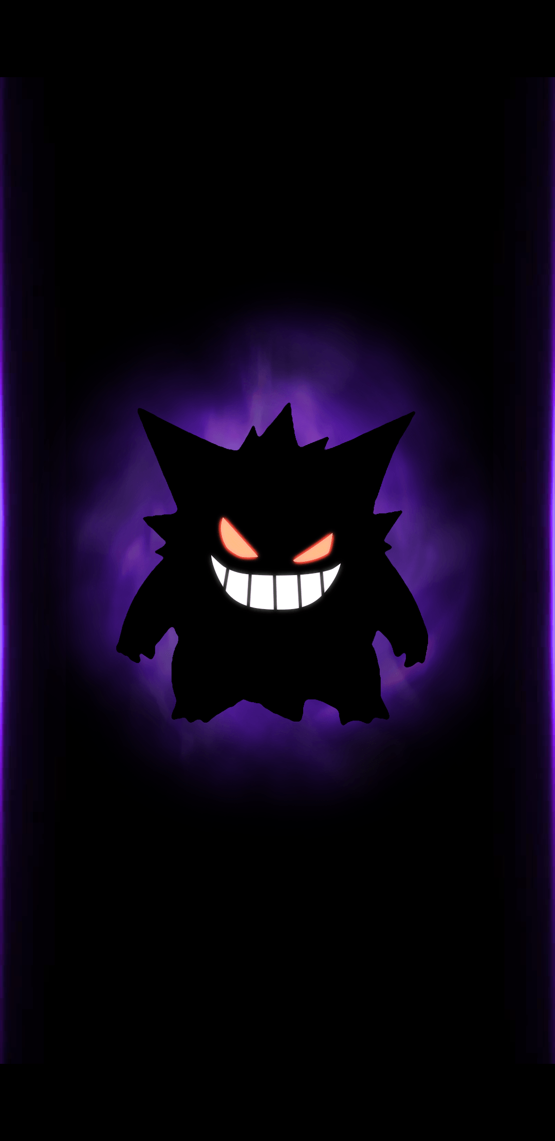Gengar Pokémon silhouette viola, 1080x2220 Full HD Verticale, Smartphone