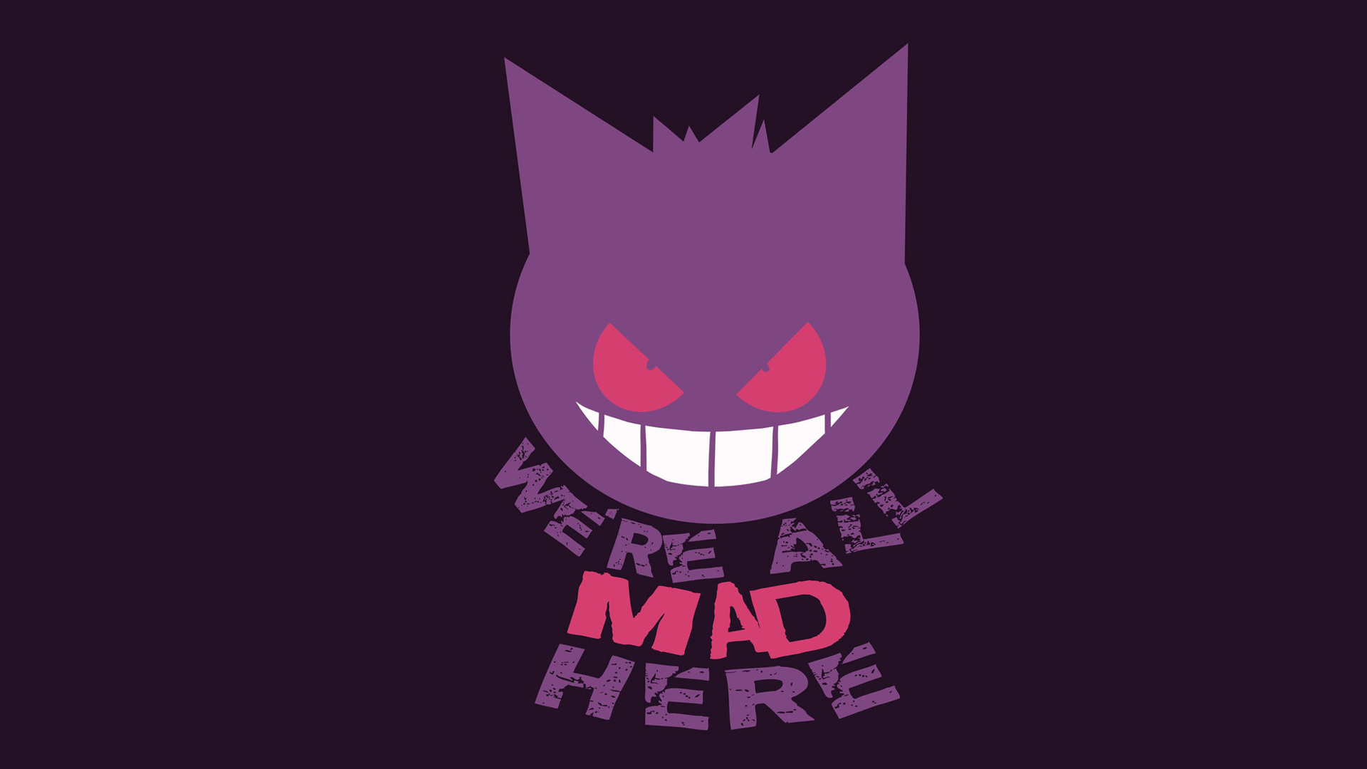 Gengar Pokémon viso viola, 1920x1080 Full HD, Desktop