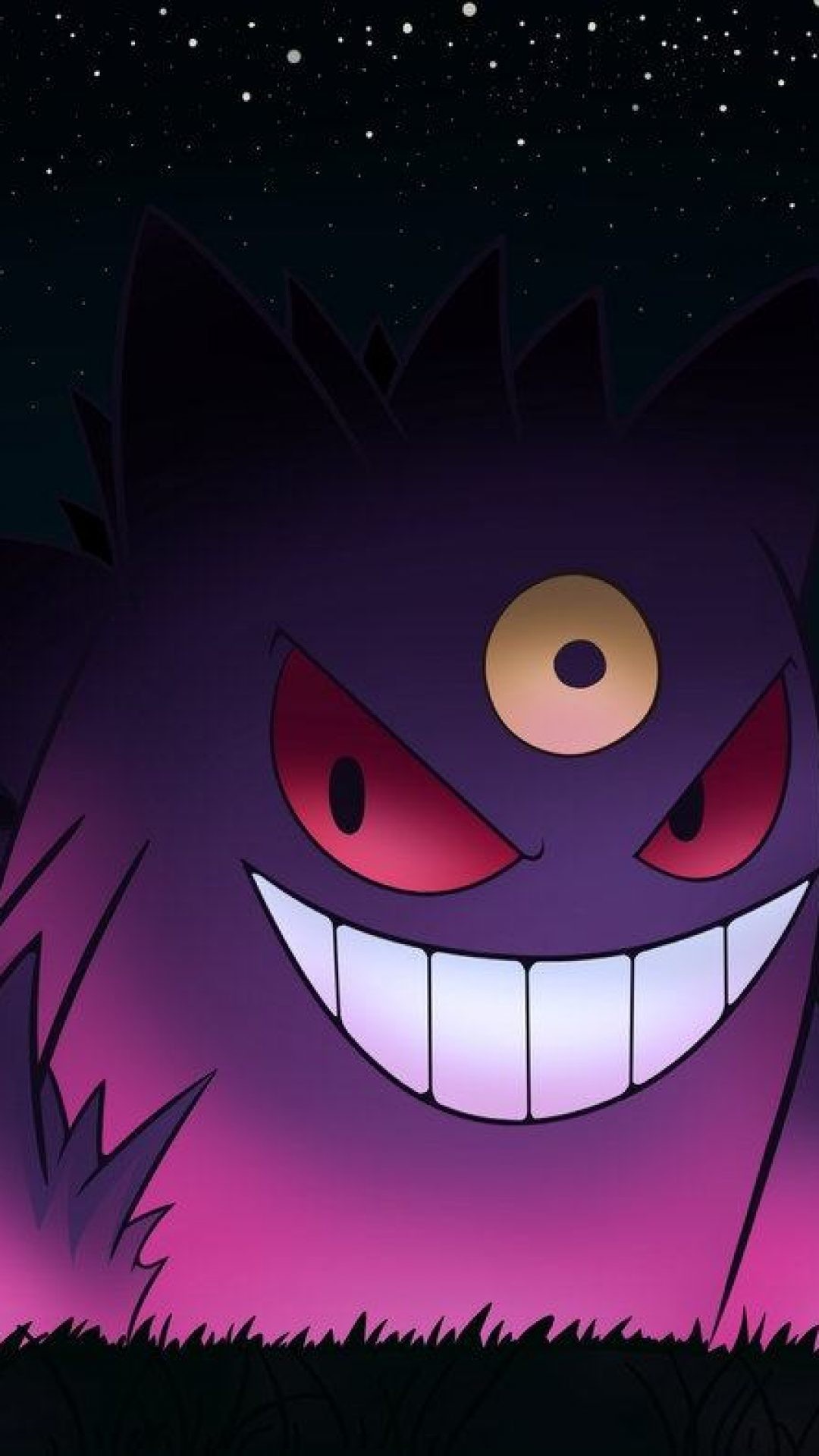 Gengar Pokémon viola notte, 1080x1920 Verticale, Samsung Galaxy