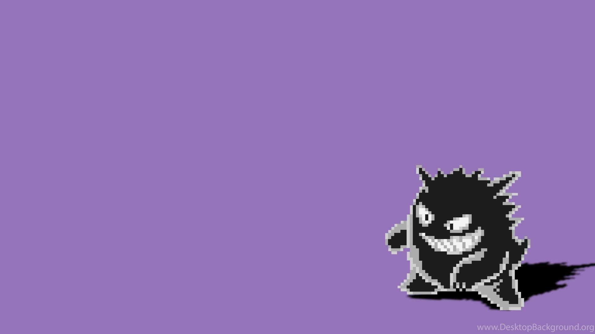 Gengar pixel art sfondo viola, 1920x1080 1080p, Desktop