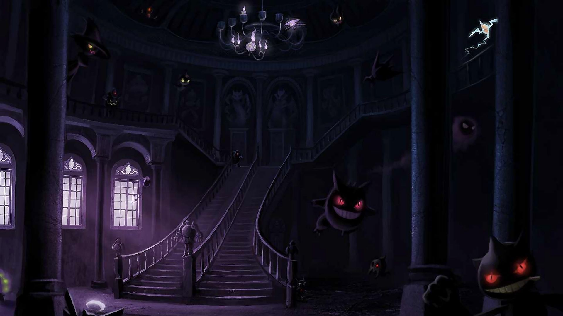 Gengar castello infestato oscuro, 1920x1080 Full HD 1080p, PC Desktop