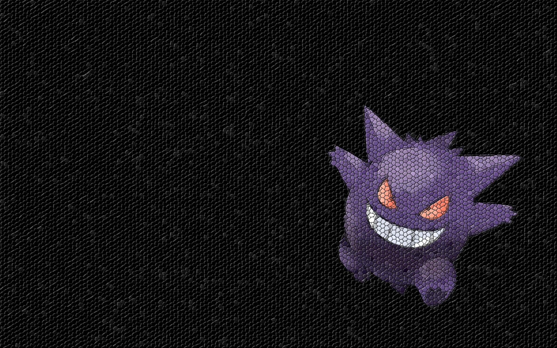 Gengar mosaico su nero, 1920x1200 Full HD+ WUXGA, Desktop