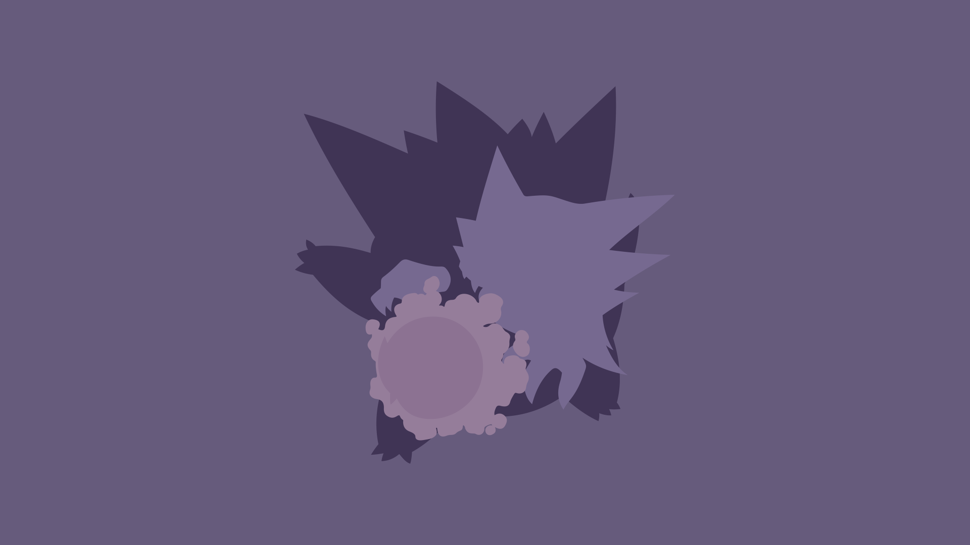 Gengar minimalista Pokémon, 1920x1080 Full HD 1080p, PC Desktop