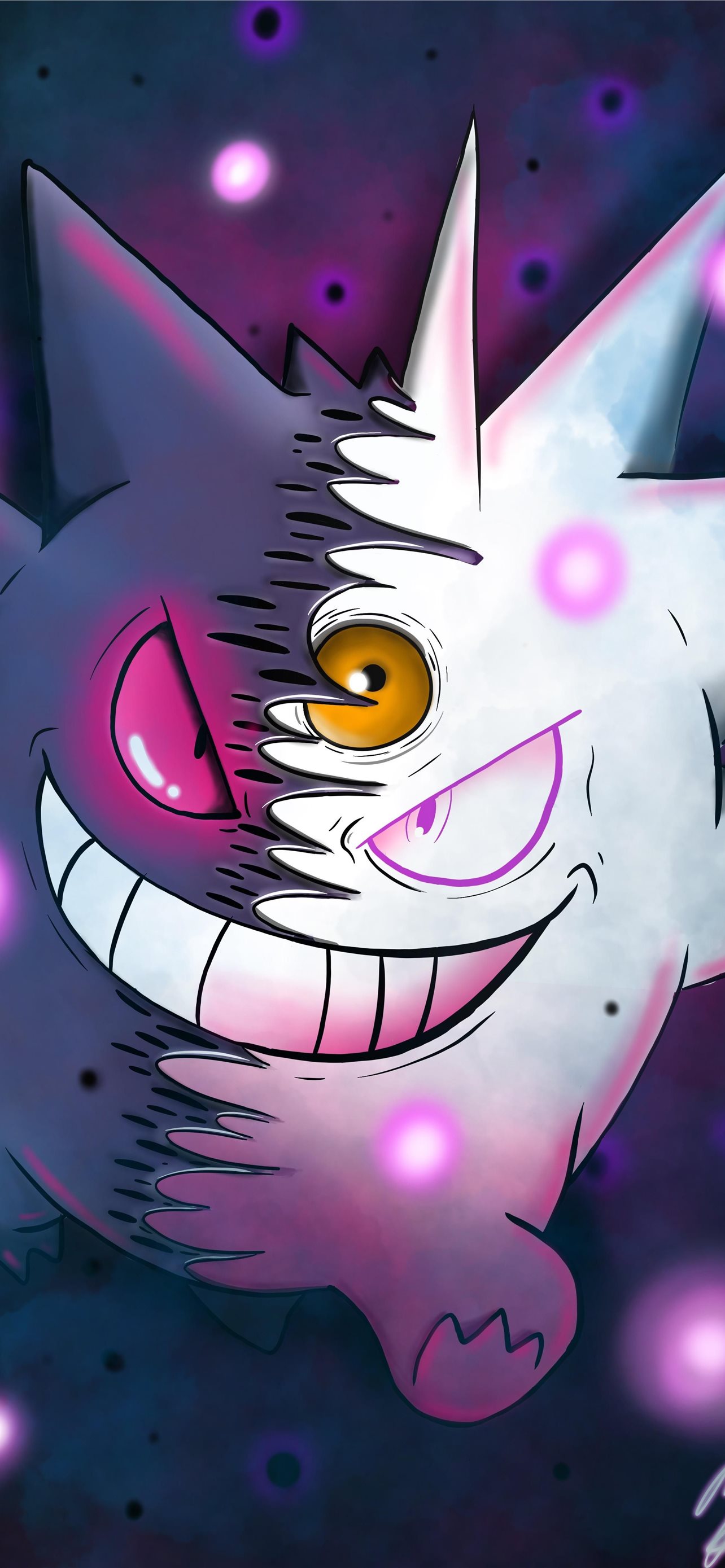 Gengar Pokémon sfondo scuro, 1284x2778 Full HD Verticale, iPhone Pro Max