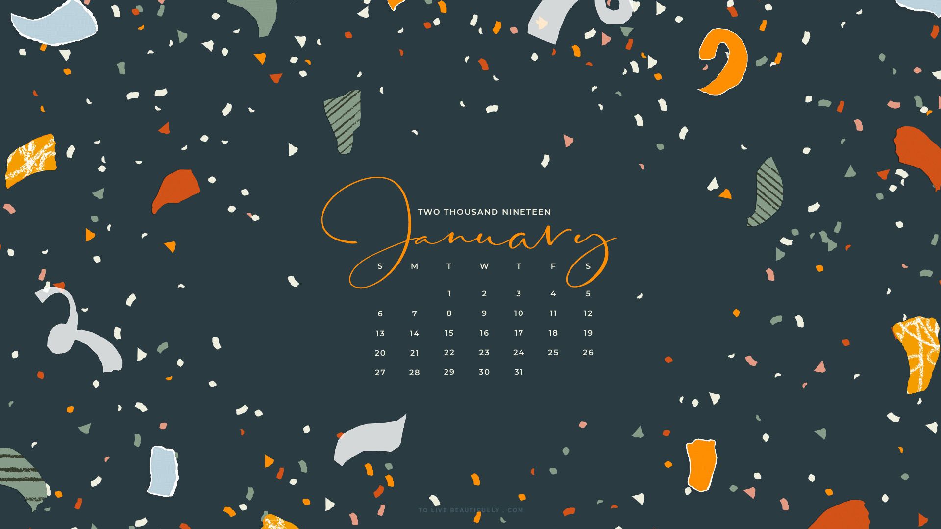 Calendario gennaio pattern astratto, 1920x1080 1080p, Desktop