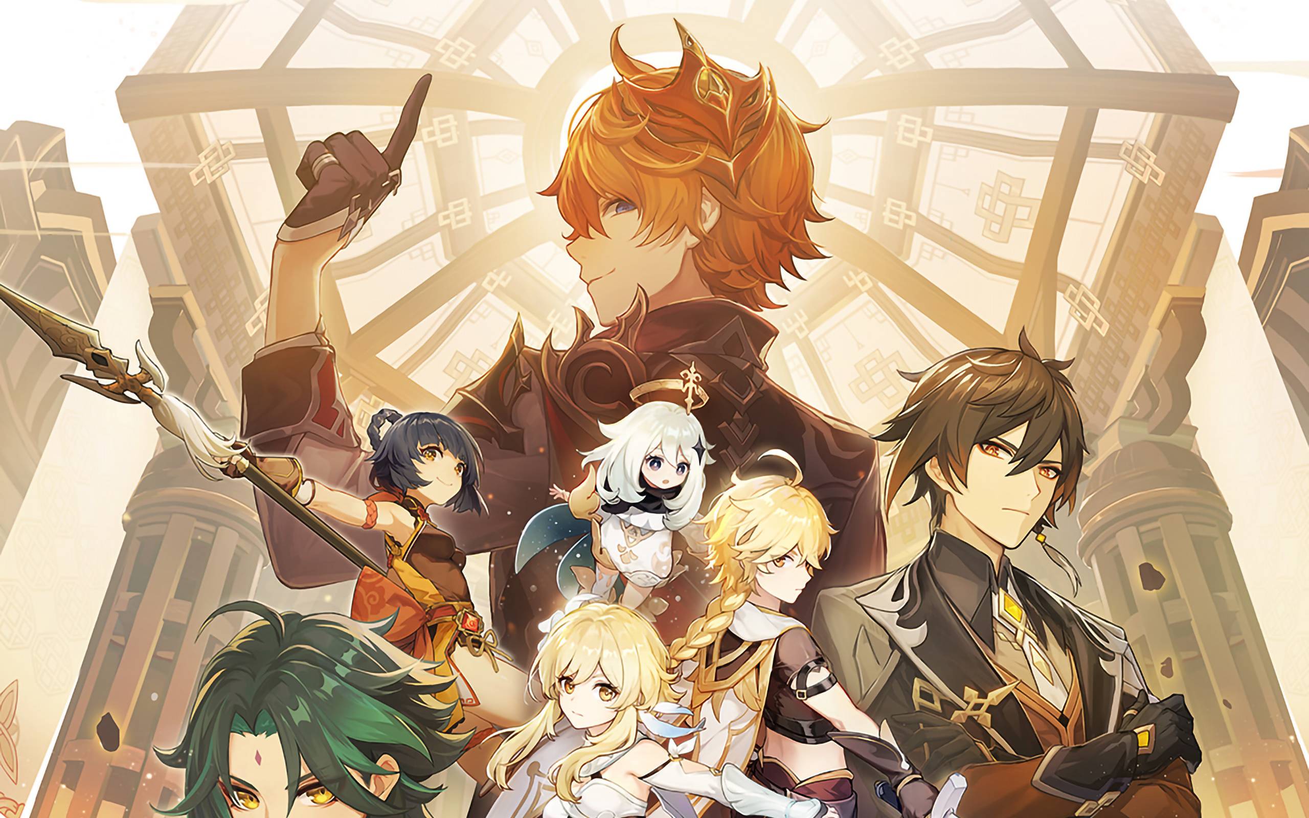 Genshin Impact personaggi gruppo, 2560x1600 WQXGA, Laptop