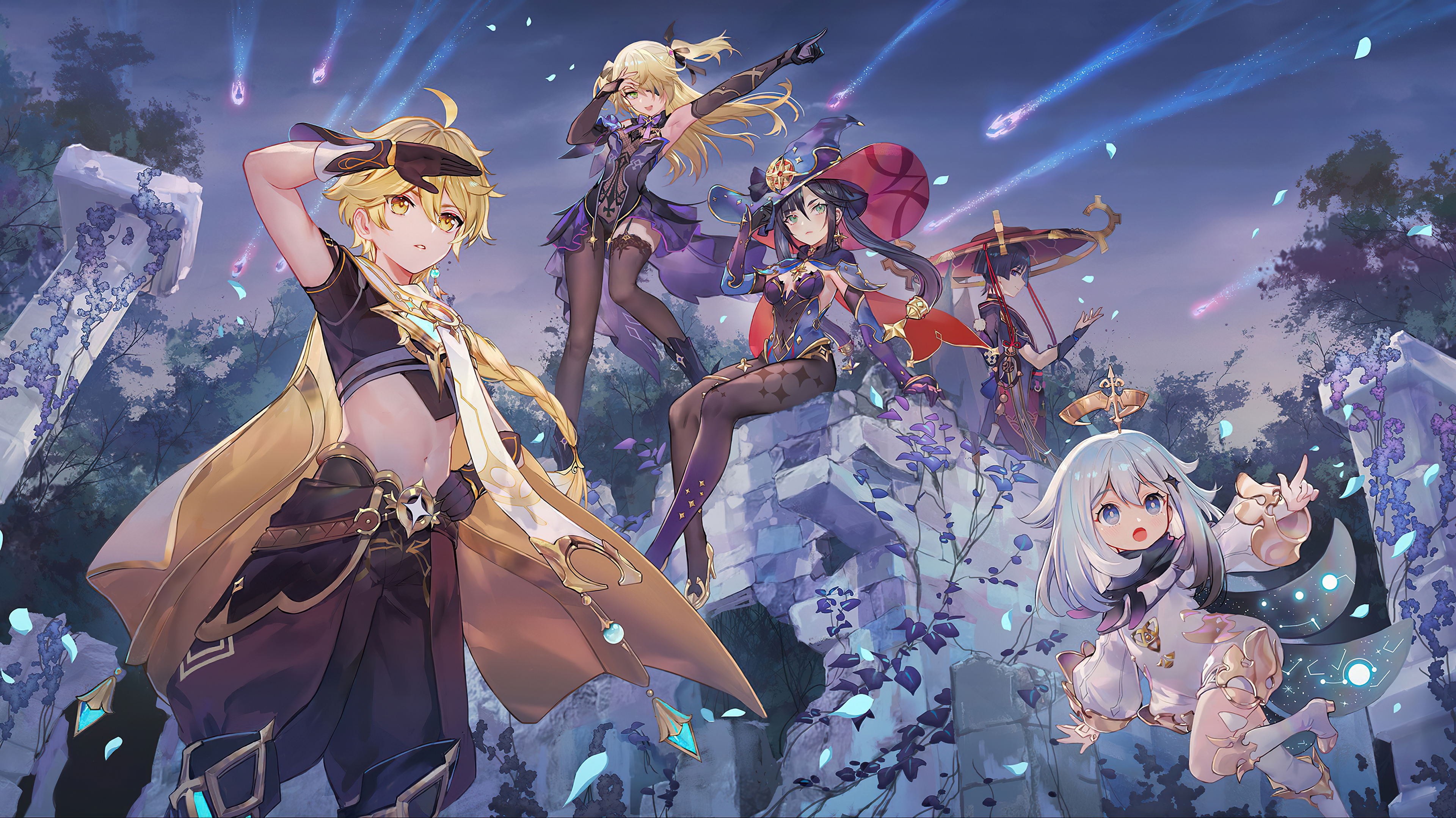 Personaggi Genshin Impact gruppo, 3840x2160 4K Ultra HD, Monitor 4K