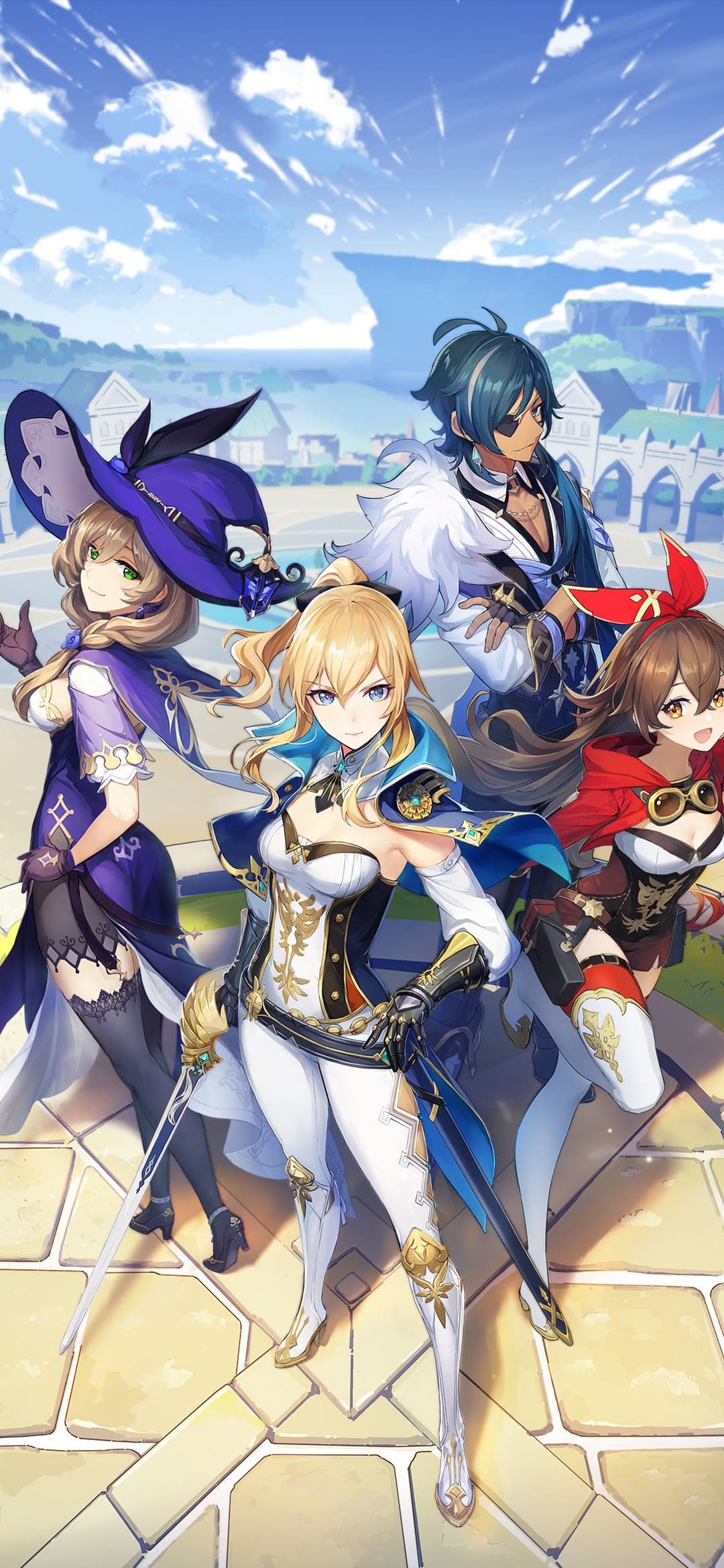 Personaggi Genshin Impact gruppo, 1080x2340 Verticale, Mobile
