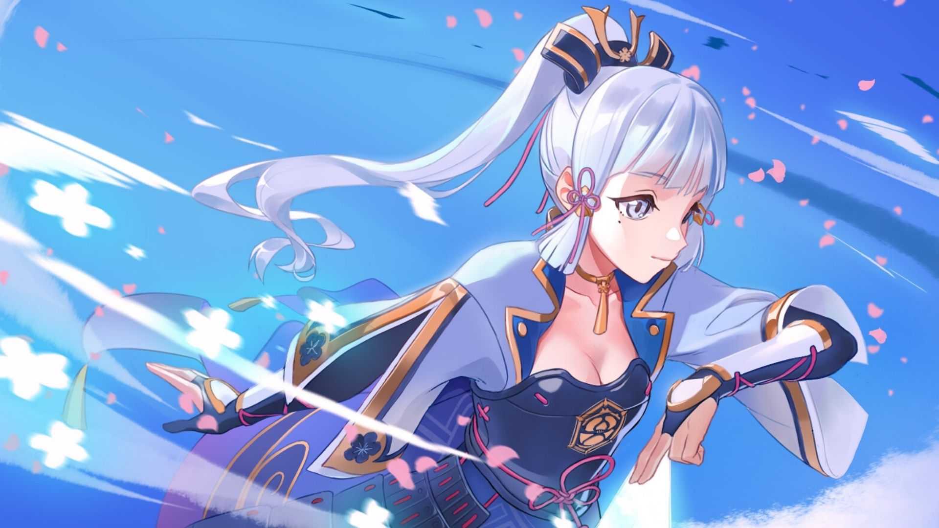 Ayaka Genshin Impact spada, 1920x1080 1080p, Laptop