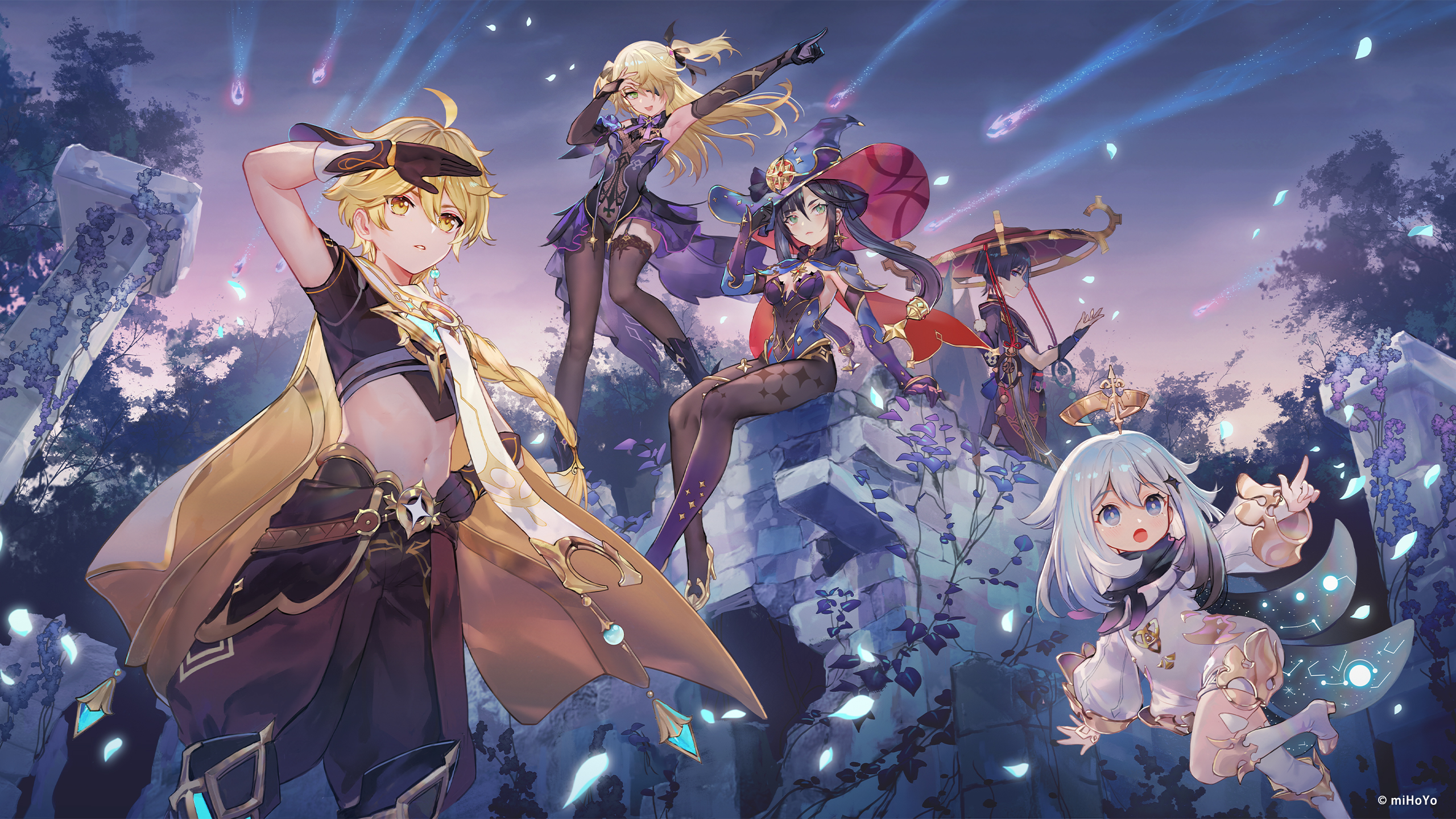 Personaggi Genshin Impact insieme, 2560x1440 1440p, Desktop