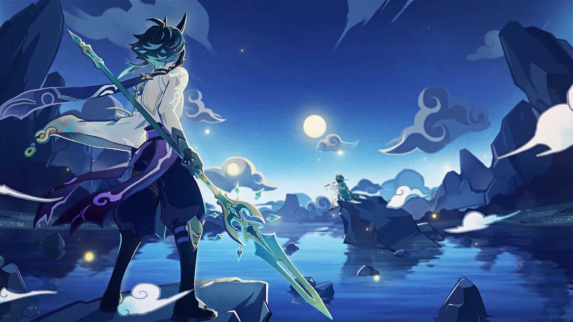 Xiao Genshin Impact notte, miHoYo, 1920x1080 Full HD 1080p, Laptop