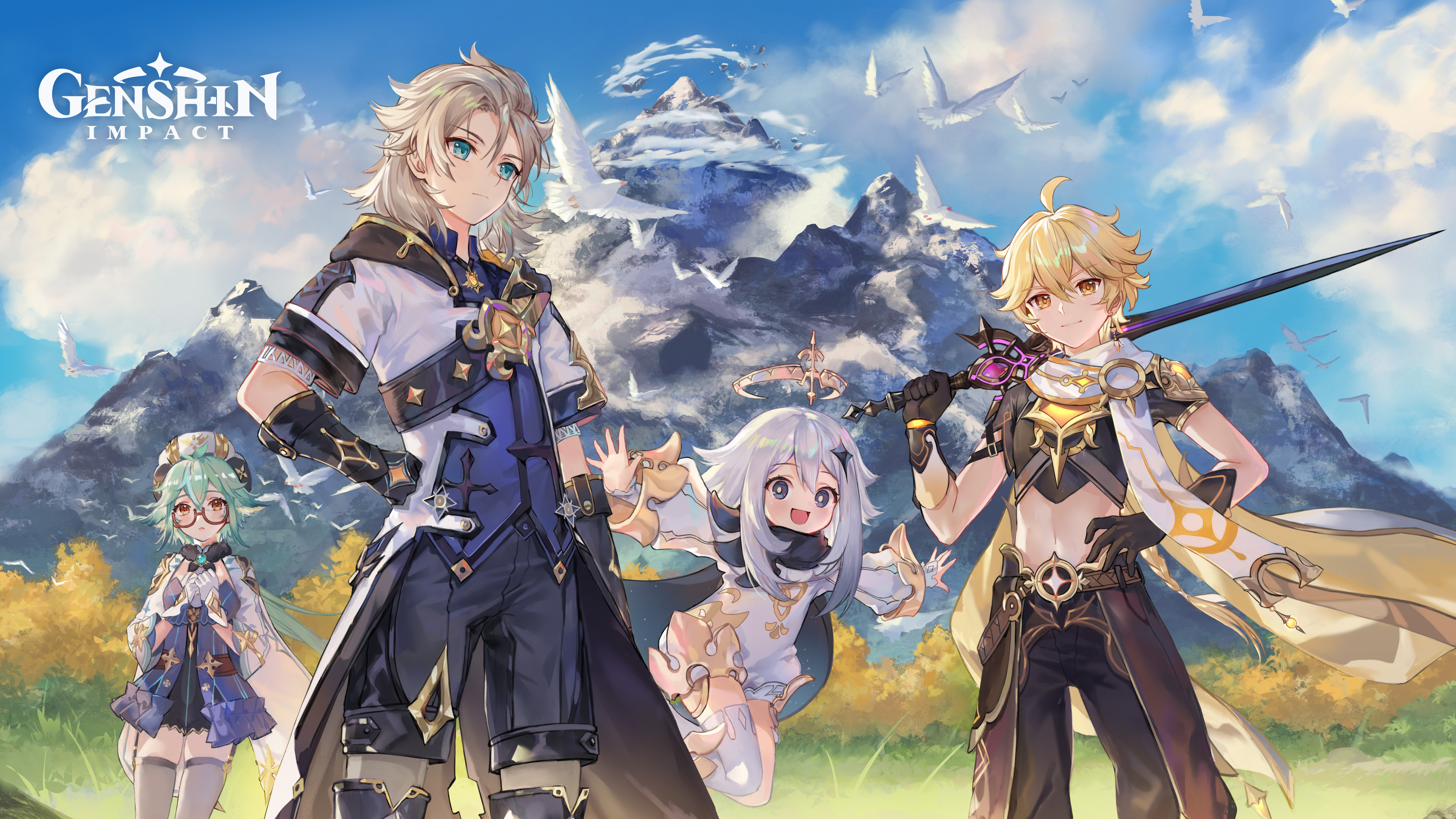 Personaggi Genshin Impact gruppo, 3840x2160 Ultra HD, 4K TV