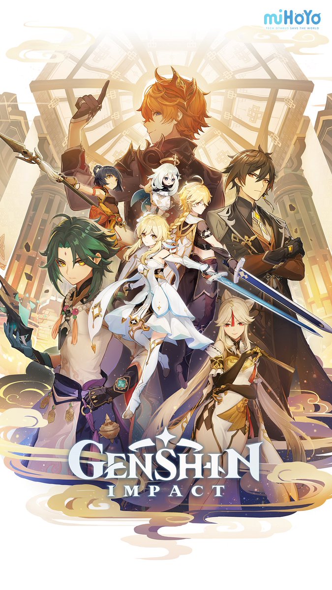 Personaggi Genshin Impact gruppo, 675x1200 Full HD Verticale, iPhone