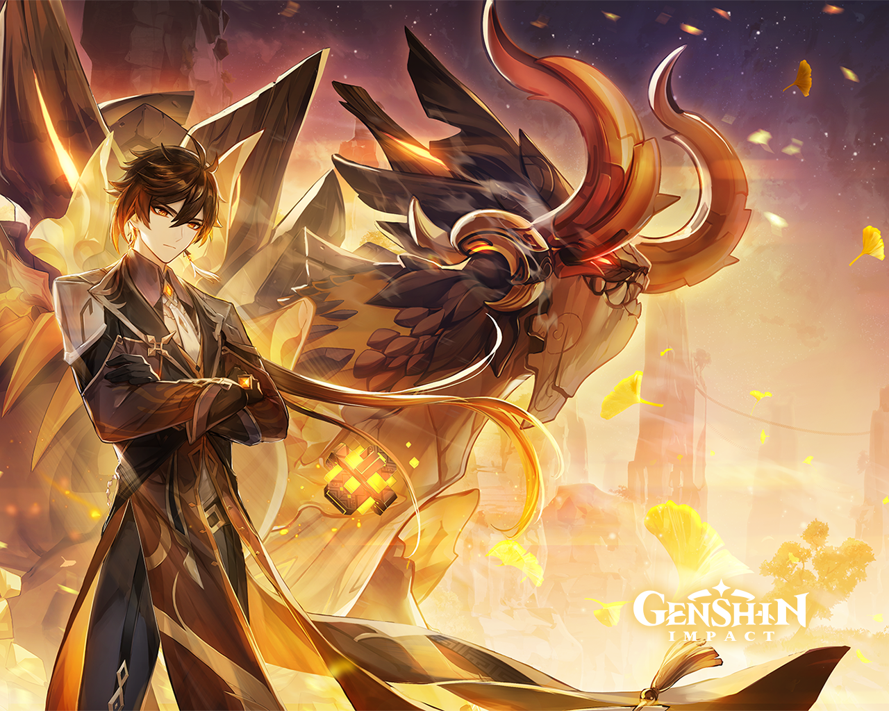 Zhongli Genshin Impact personaggio, 1280x1024 720p, Acer Nitro