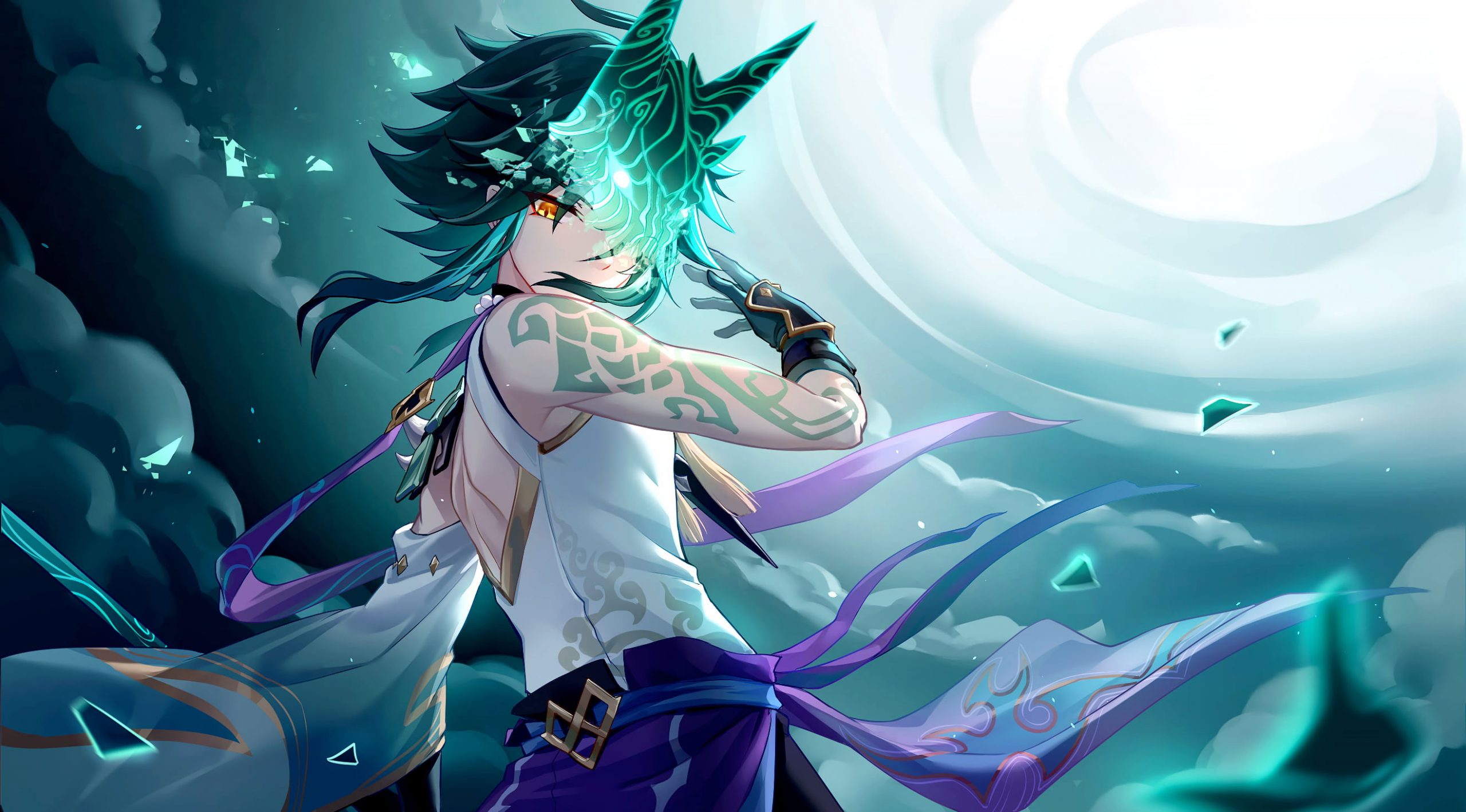 Xiao Genshin Impact personaggio, 2560x1418 2K, Monitor Gaming