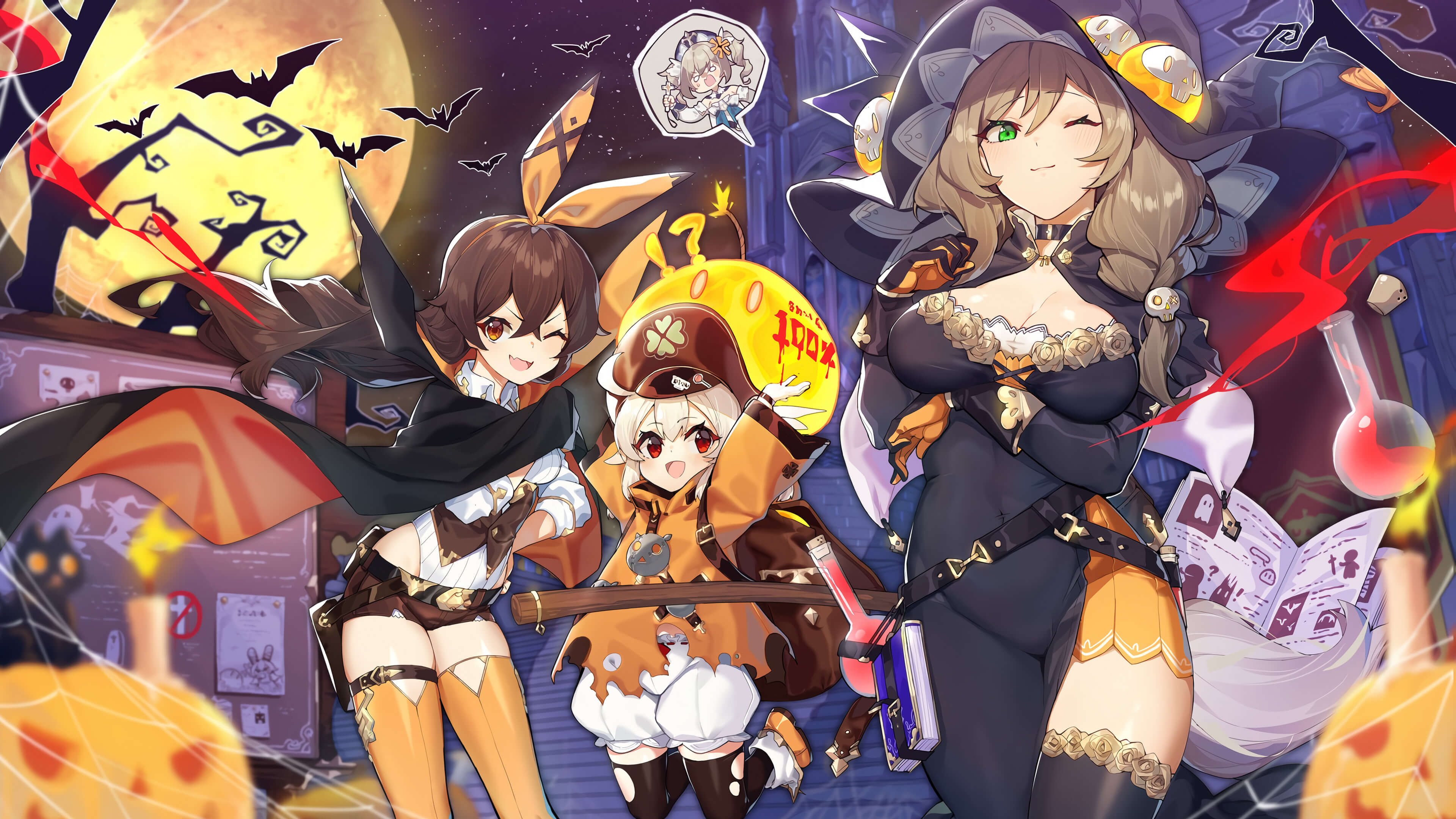 Personaggi Genshin Impact Halloween, 3840x2160 UHD, PC 4K