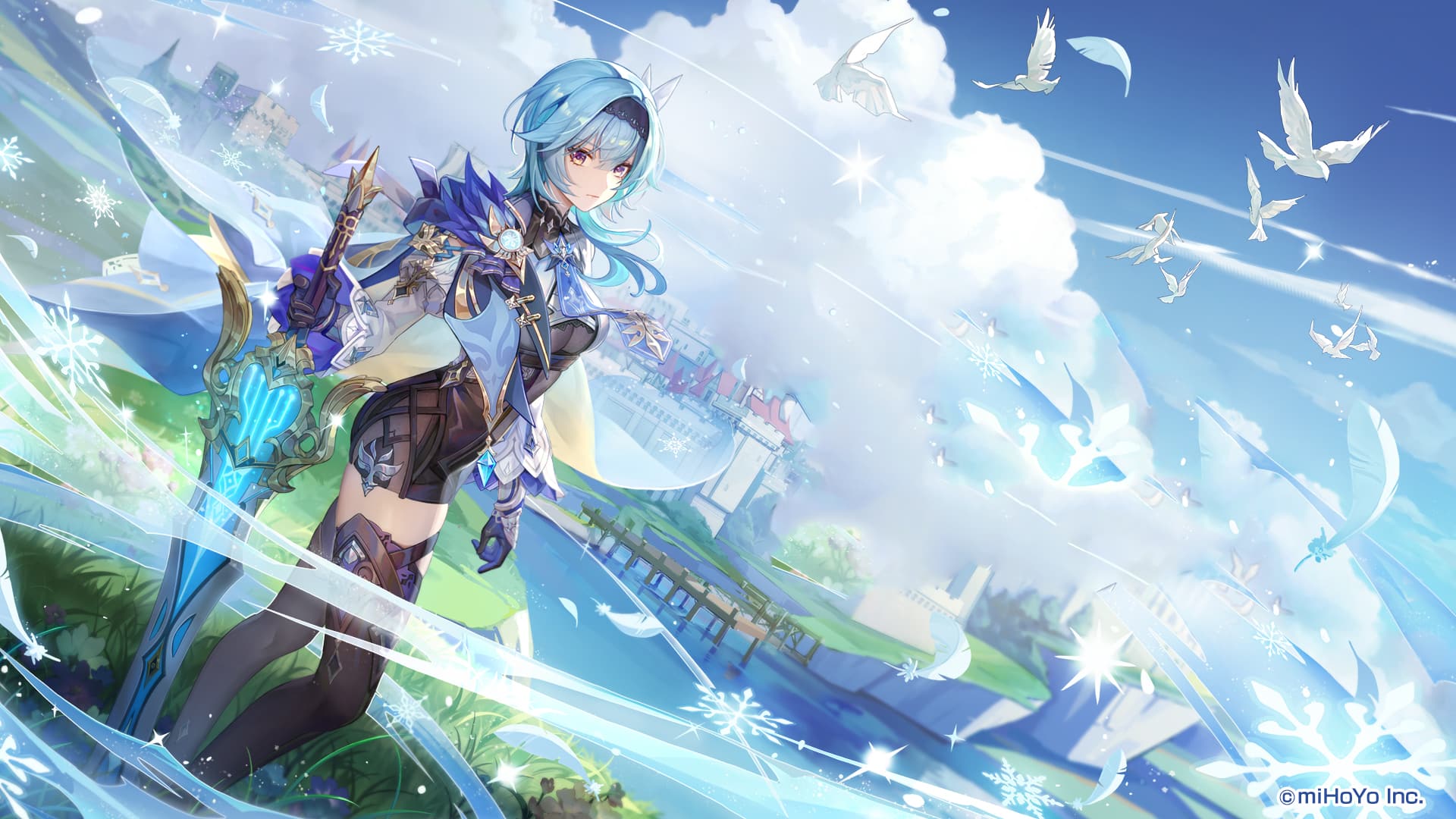 Personaggio Genshin Impact con spada, 1920x1080 Full HD 1080p, PC Desktop