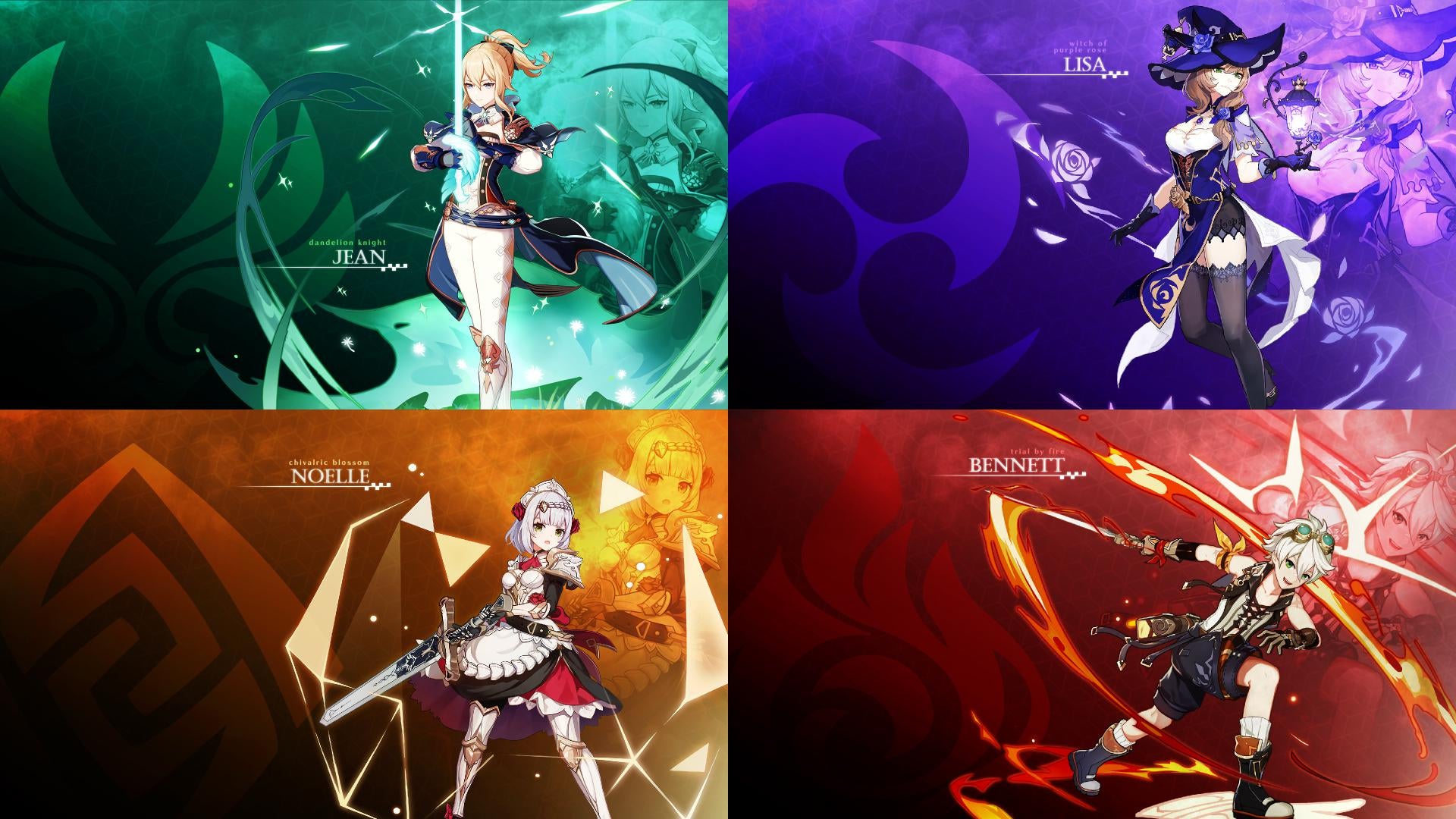 Personaggi Genshin Impact griglia, 1920x1080 Full HD 1080p, PC Desktop