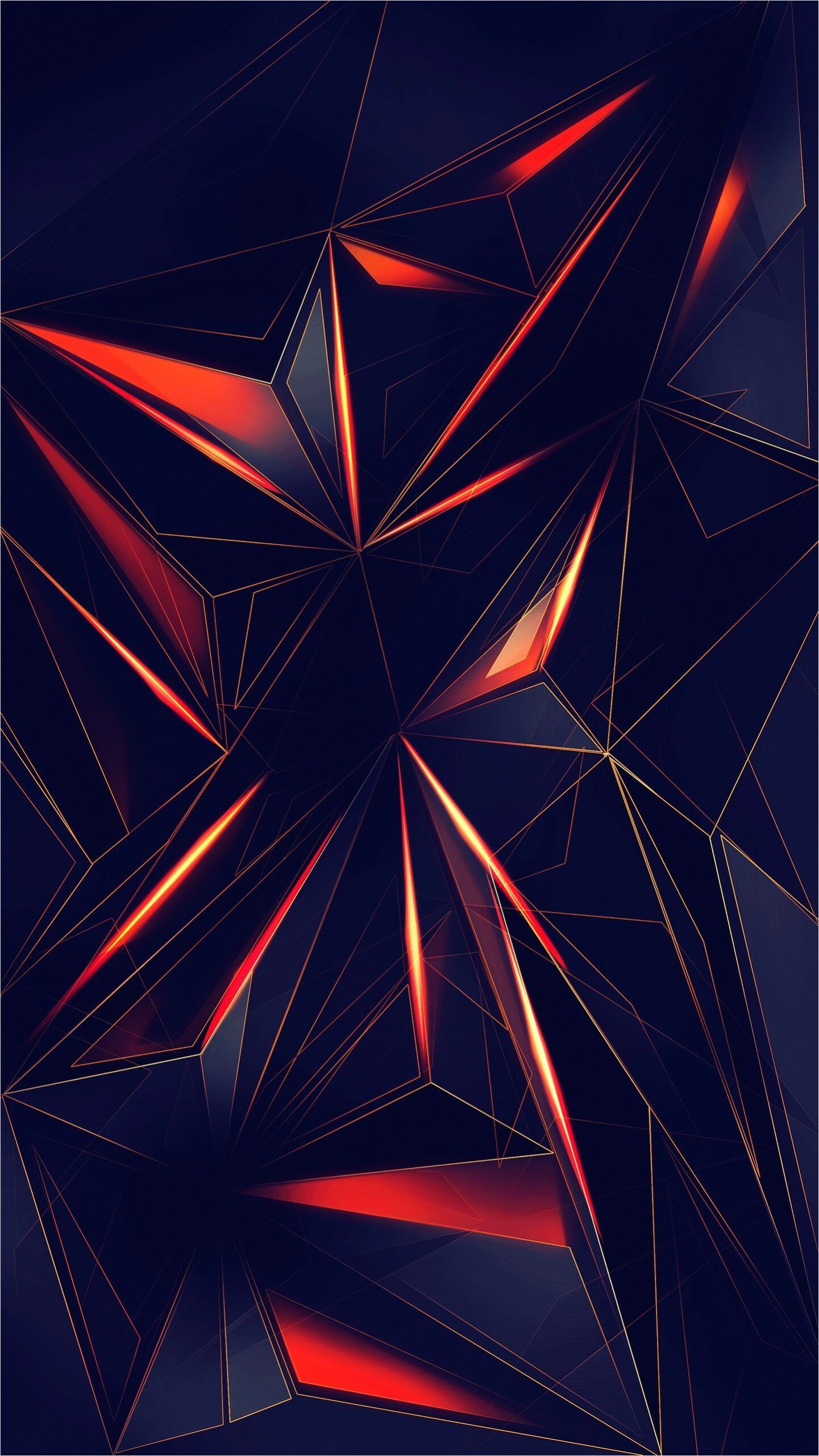 Forme geometriche astratte rosso nero, 1441x2560 Verticale, Mobile