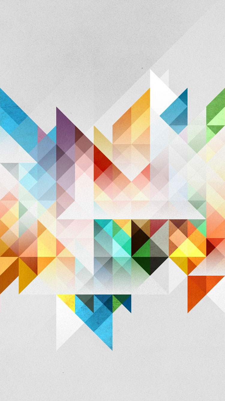 Triangoli geometrici colorati astratti, 750x1334 Verticale, iPhone