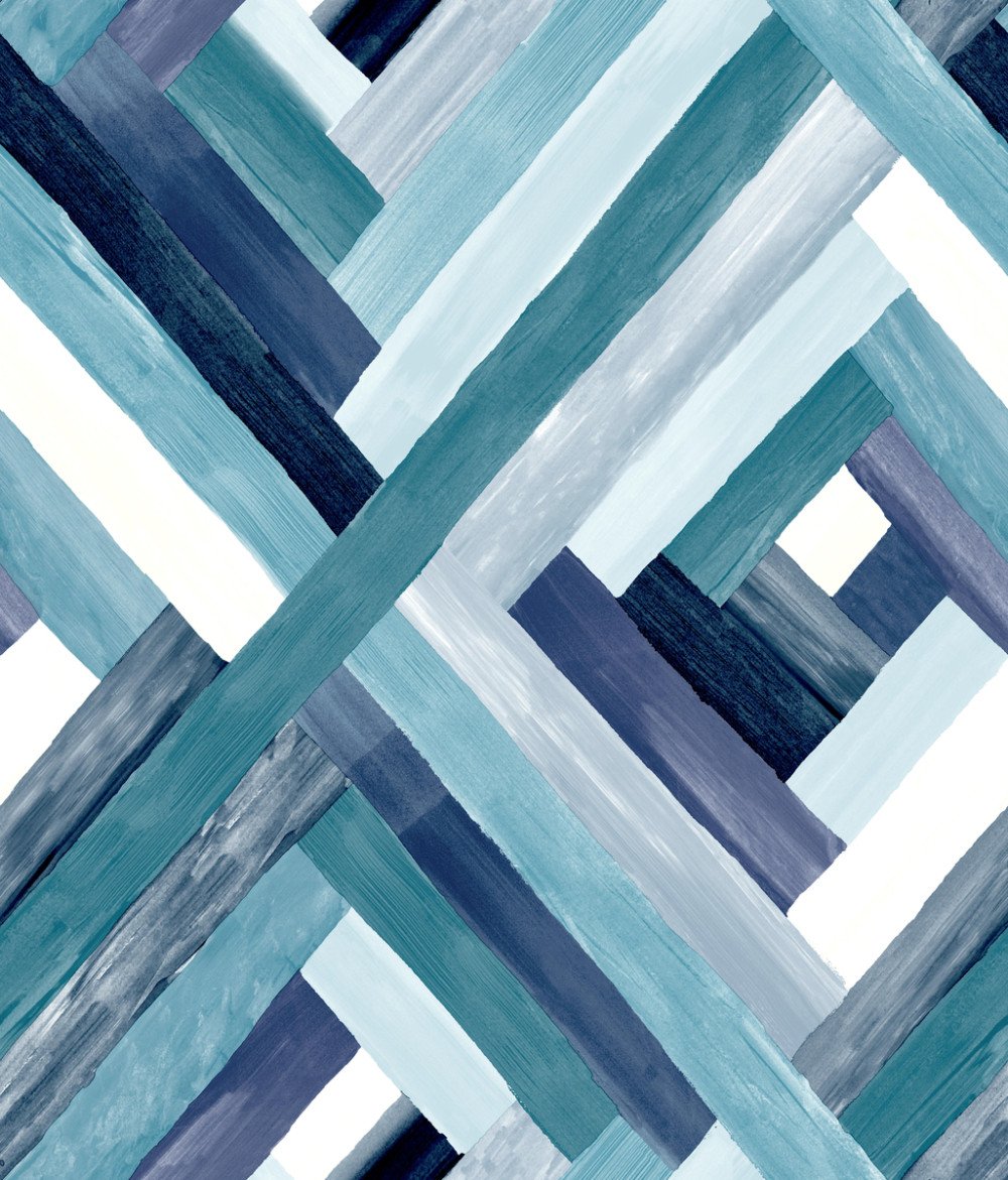 Strisce geometriche intrecciate blu-teal, 1000x1171 Verticale, Telefono