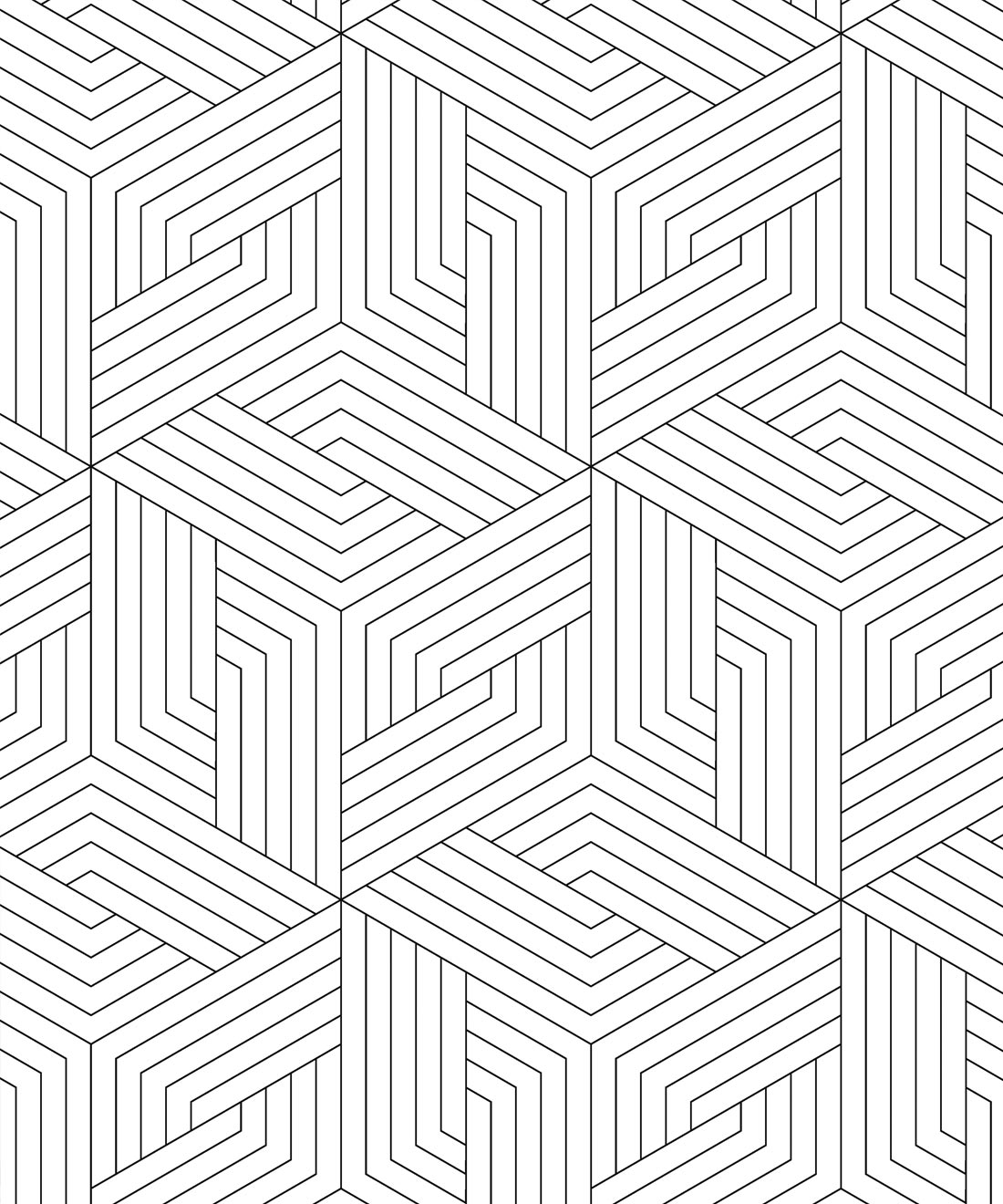 Illusione geometrica esagonale bianco e nero, 1100x1320 Full HD Verticale, iPhone