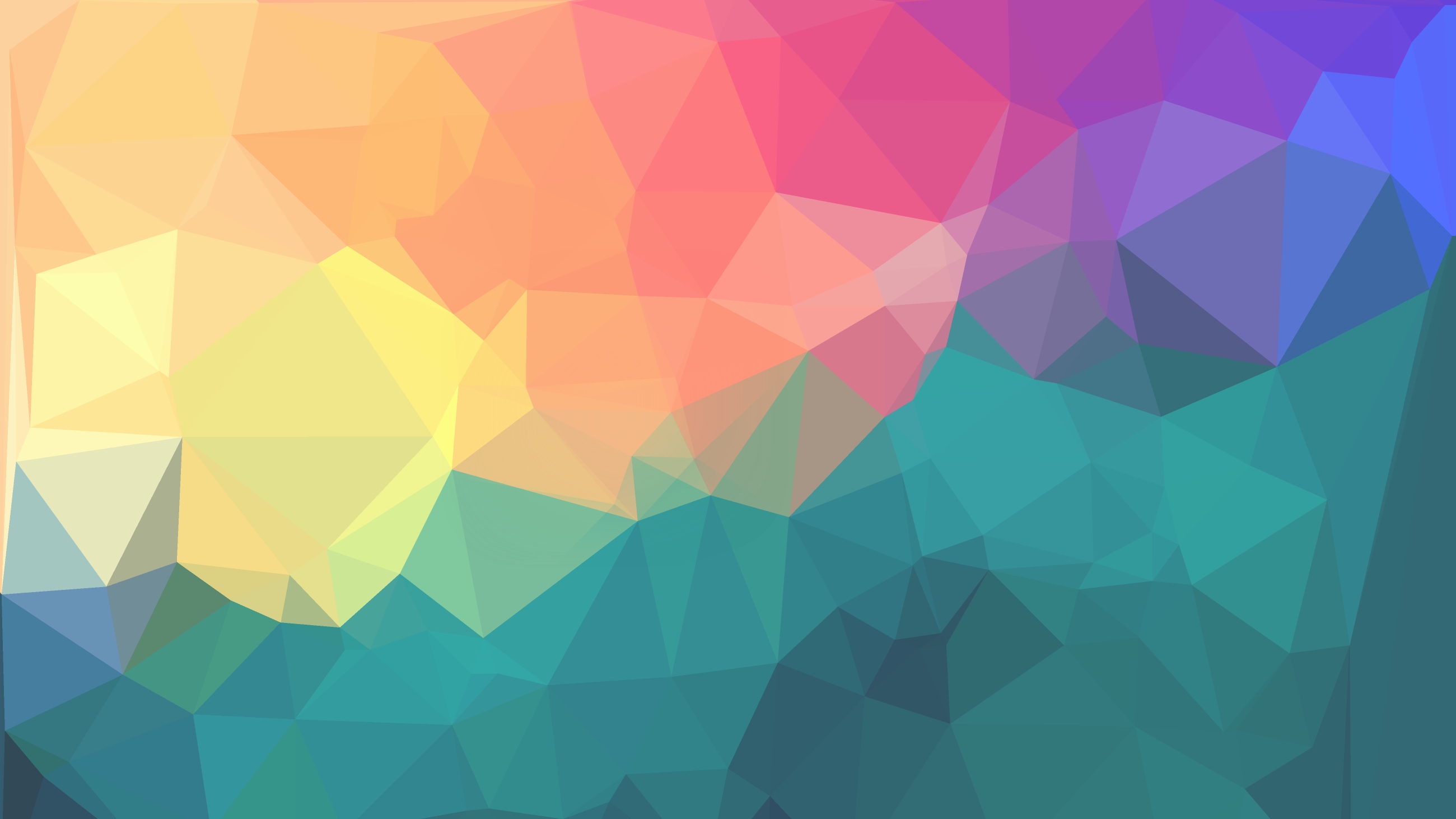Sfondo poligonale colorato geometrico, 2600x1462 2K QHD, PC