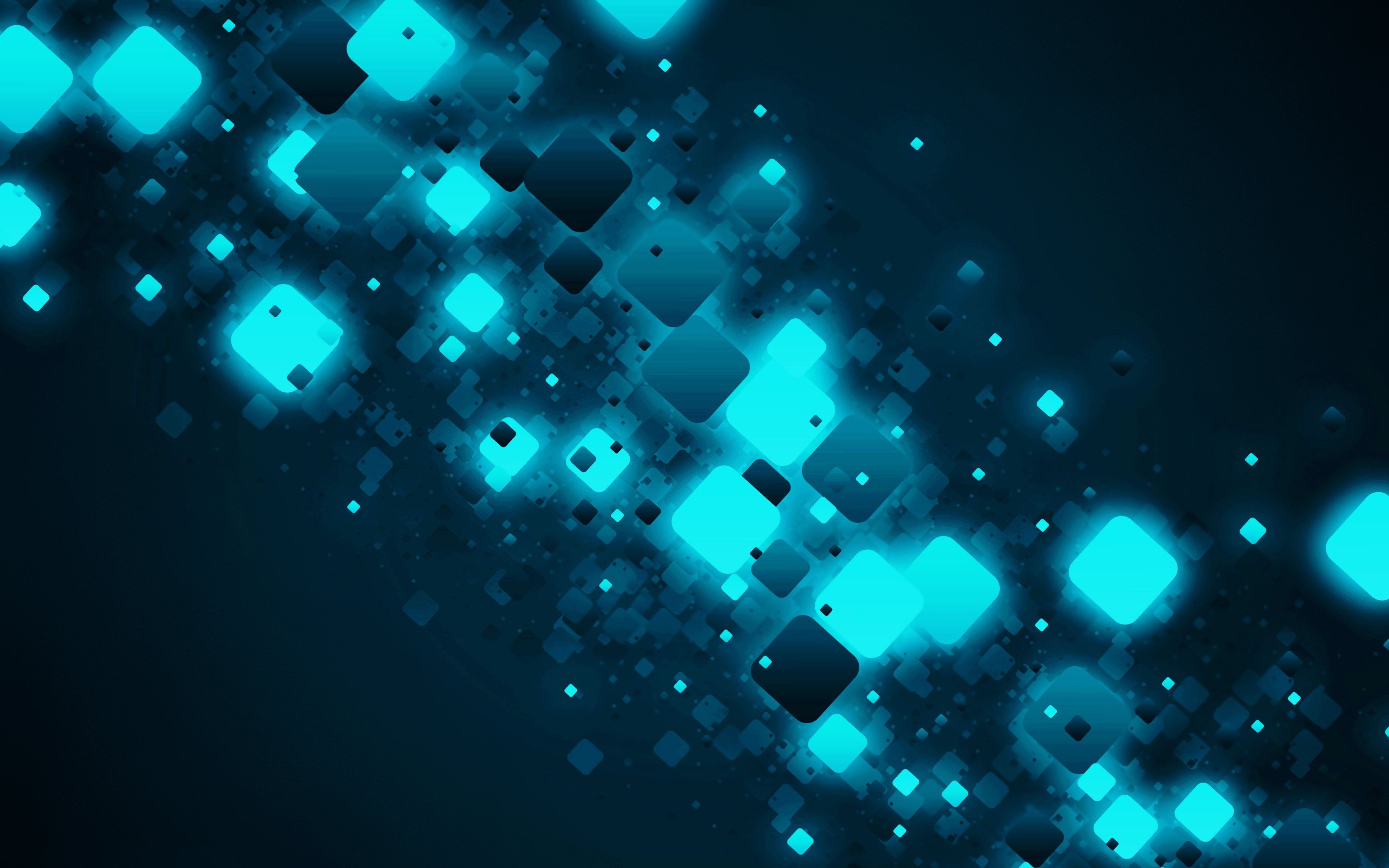 Quadrati geometrici blu luminosi, 3840x2400 Ultra HD, 4K TV