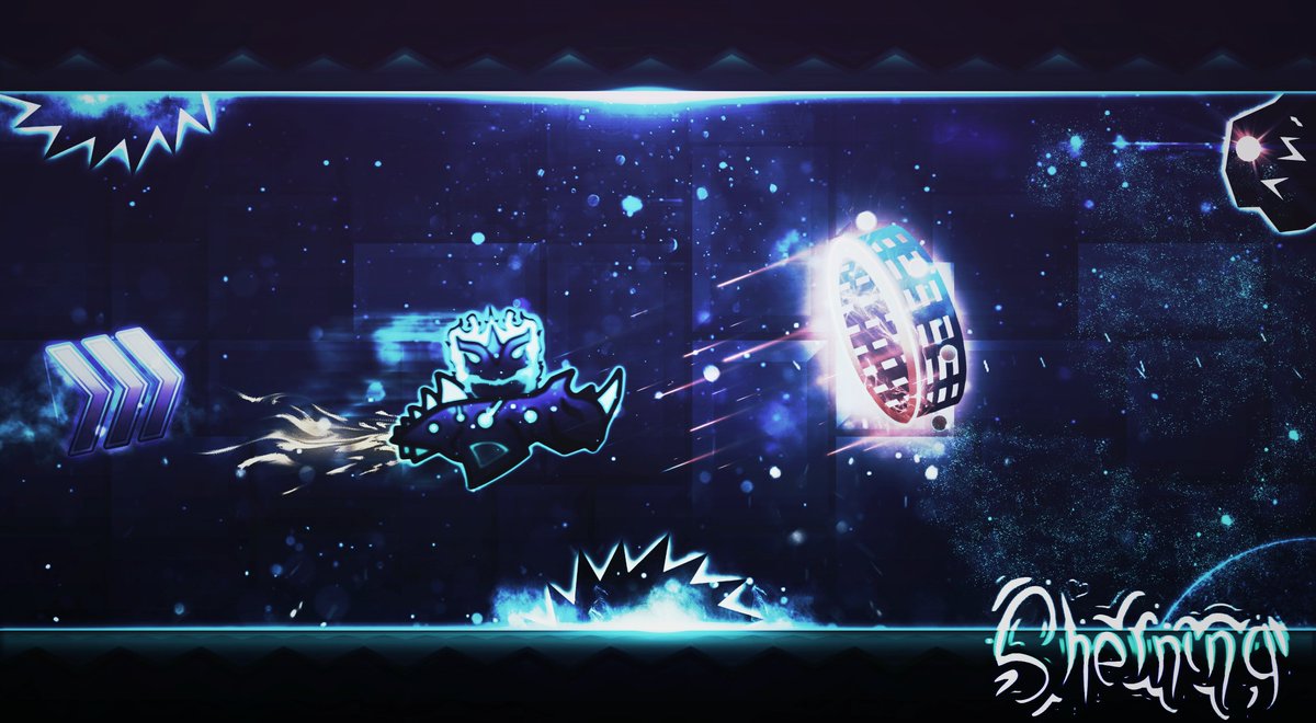 Geometry Dash cubo blu spaziale, 1200x660 HD, Laptop