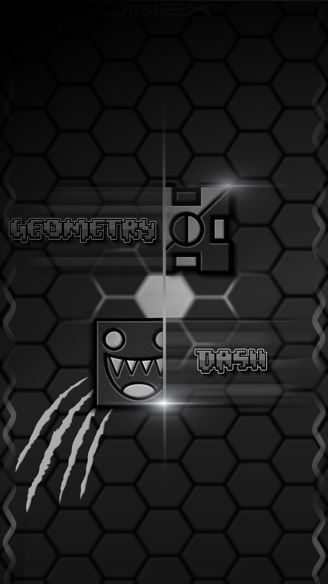 Geometry Dash User cubo nero, 1080x1920 Verticale, Telefono