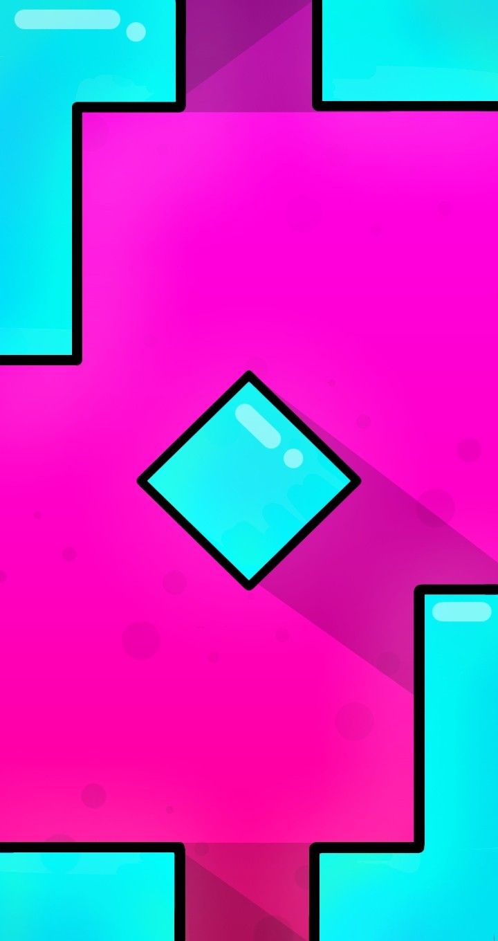 Geometry Dash rombo geometrico rosa, 720x1360 Full HD Verticale, iPhone